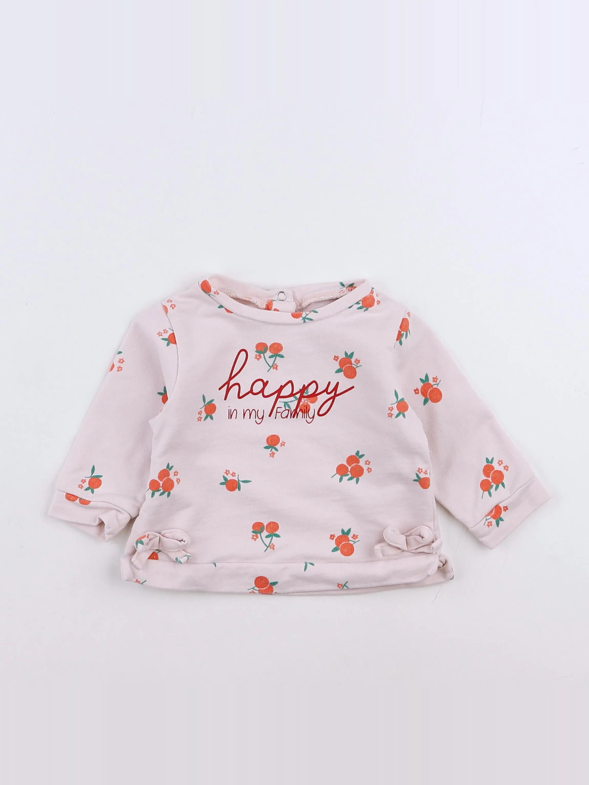 Vertbaudet - sweat rose - 3 mois