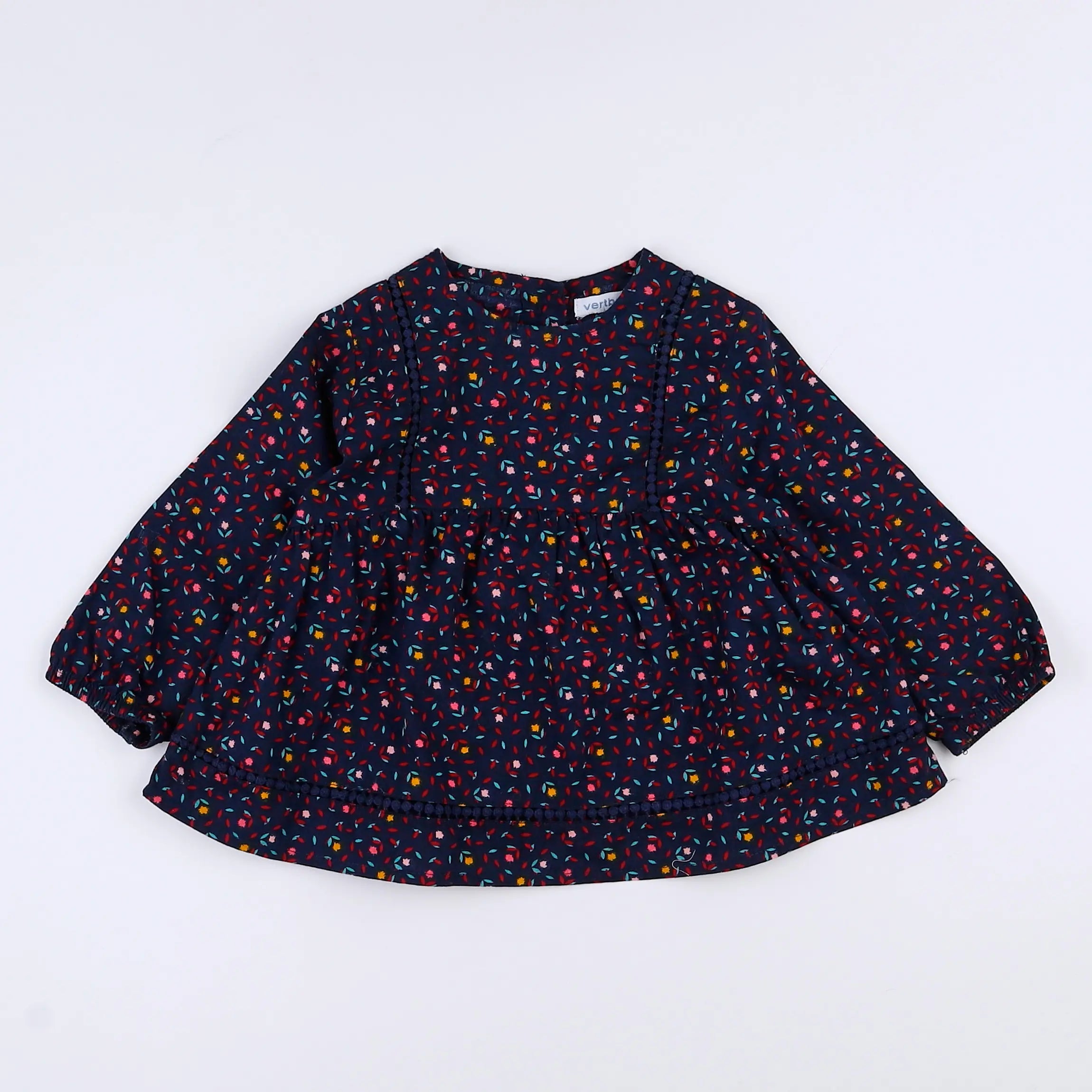 Vertbaudet - blouse bleu - 12 mois