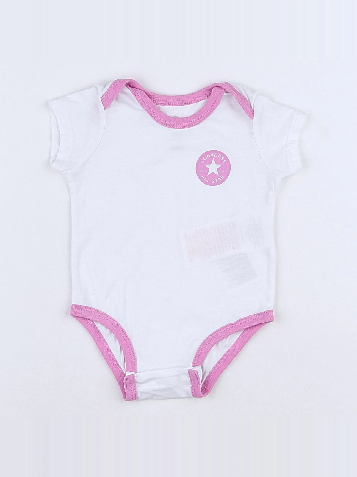 Converse - body blanc, rose - 3 mois