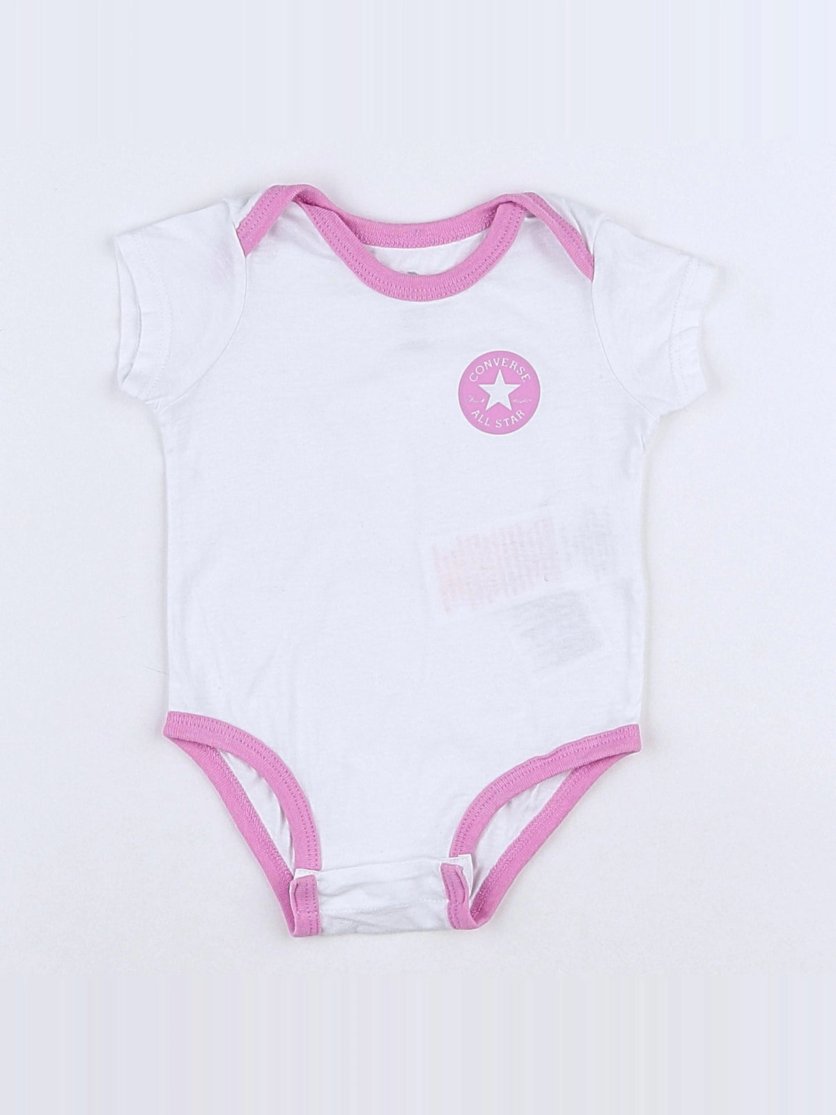Converse - body blanc, rose - 3 mois