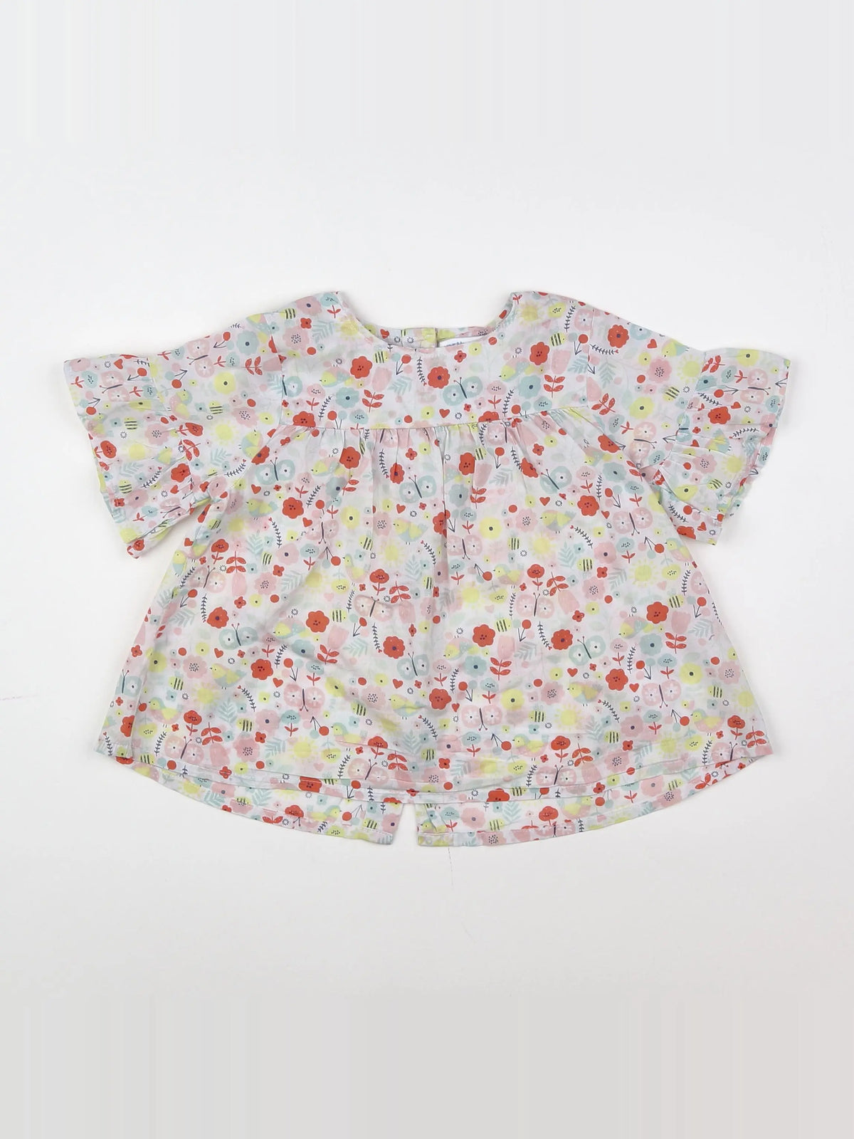 Vertbaudet - blouse blanc, multicolore - 2 ans