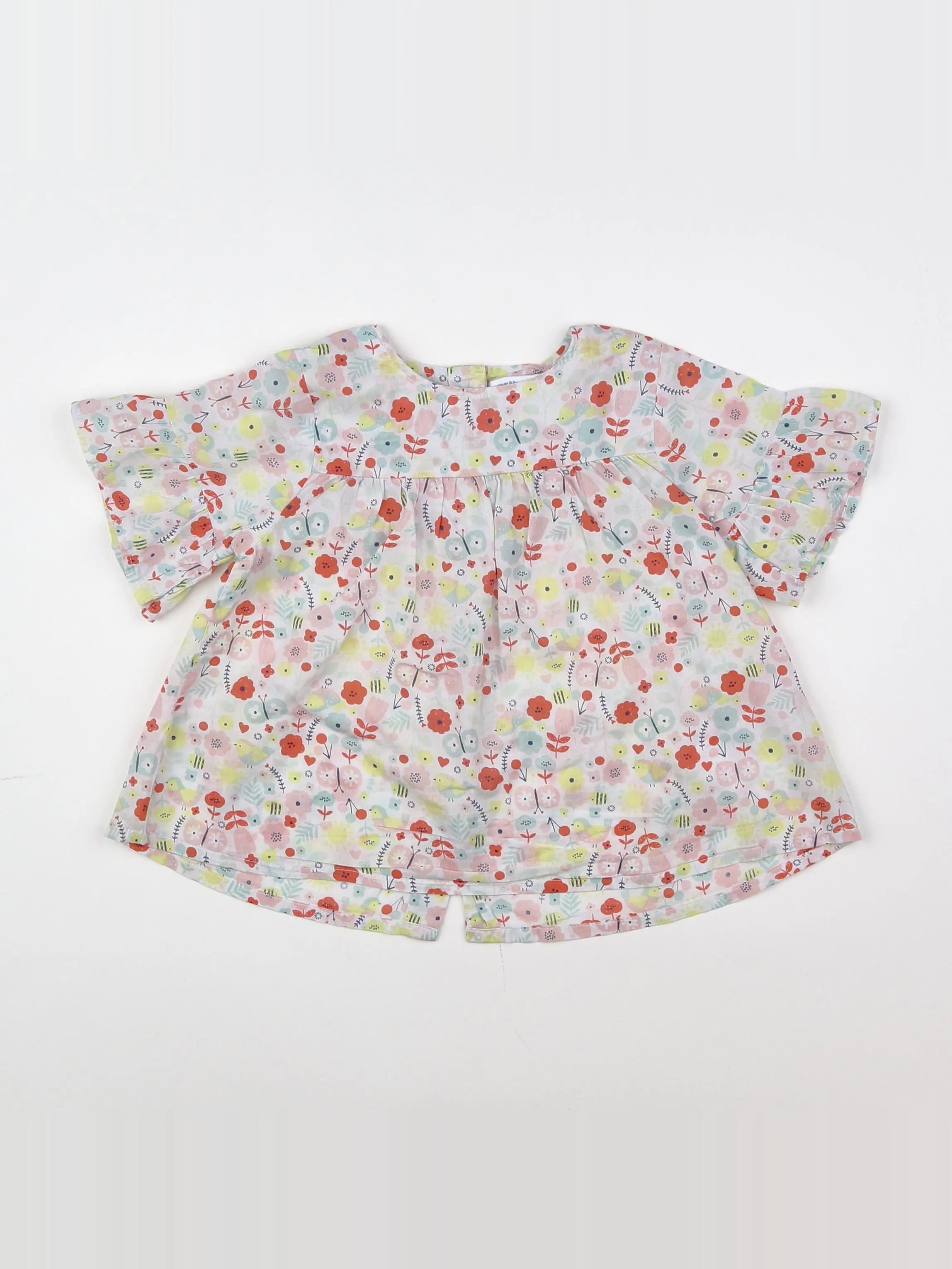 Vertbaudet - blouse blanc, multicolore - 2 ans