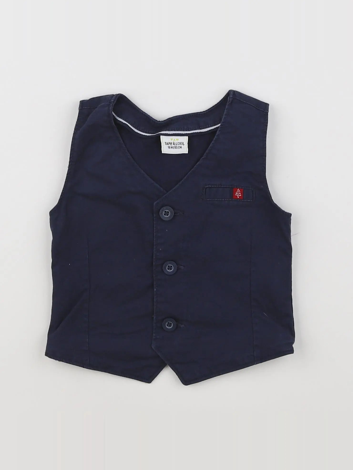 Tape à l'oeil - gilet bleu - 18 mois