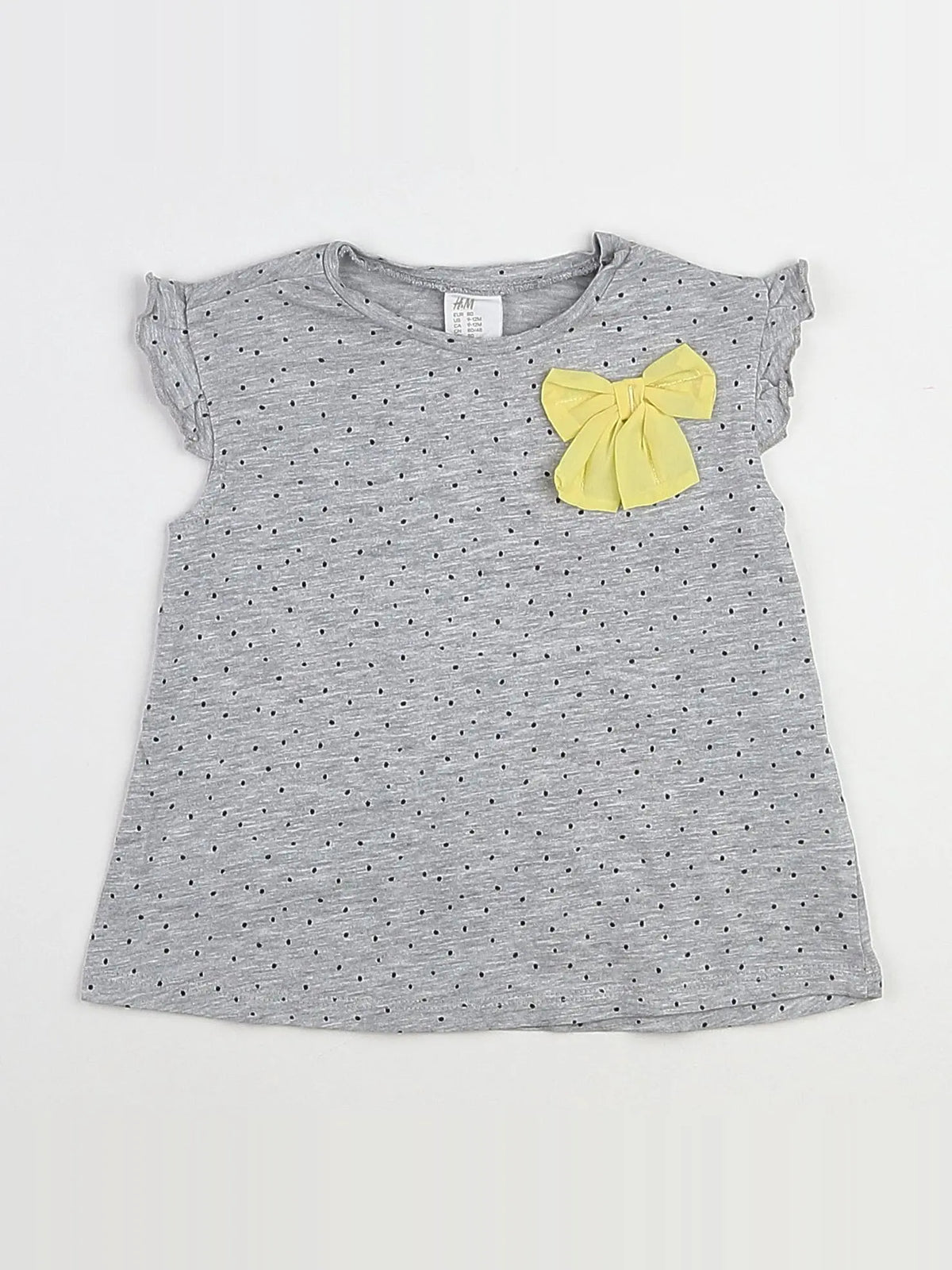 H&M - tee-shirt gris - 9/12 mois