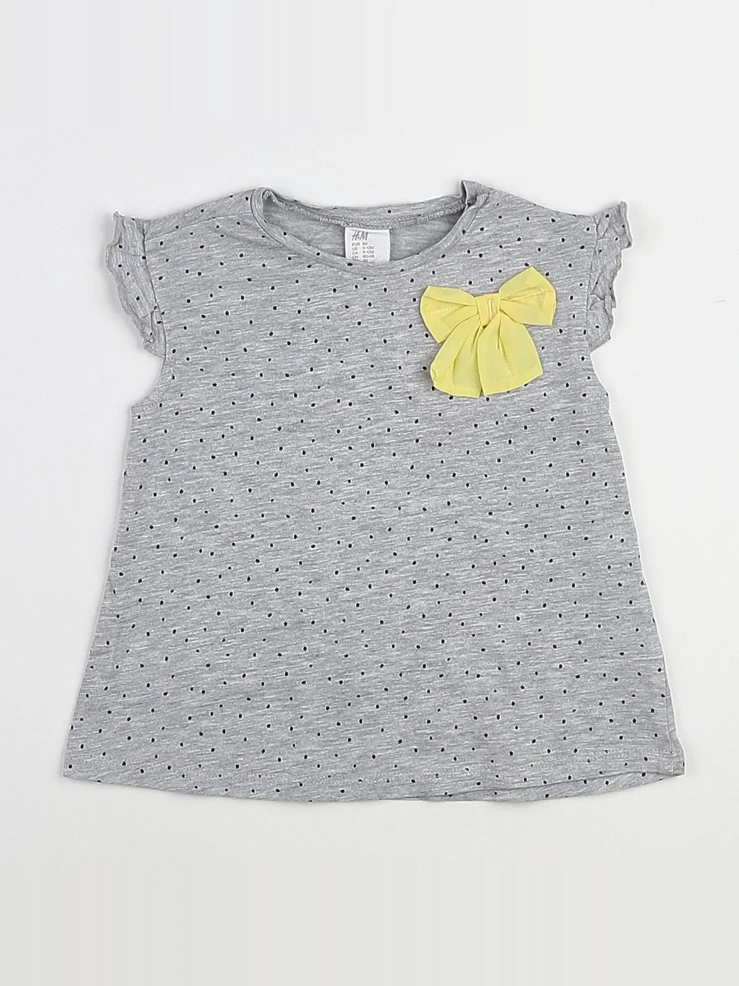 H&M - tee-shirt gris - 9/12 mois