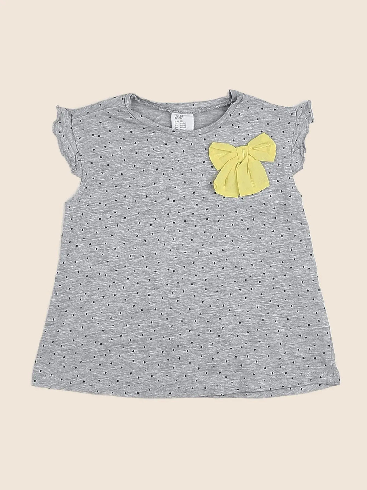H&M - tee-shirt gris - 9/12 mois