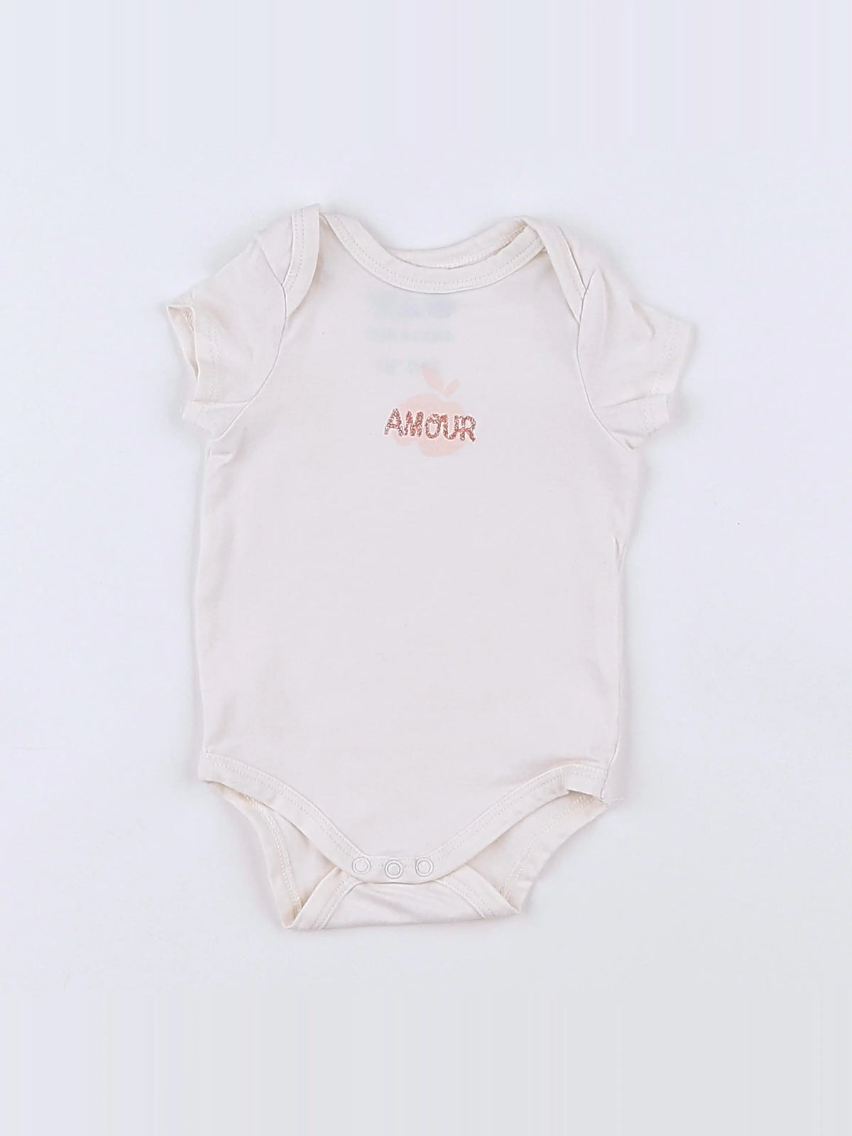 Tape à l'oeil - body rose, blanc - 3 mois