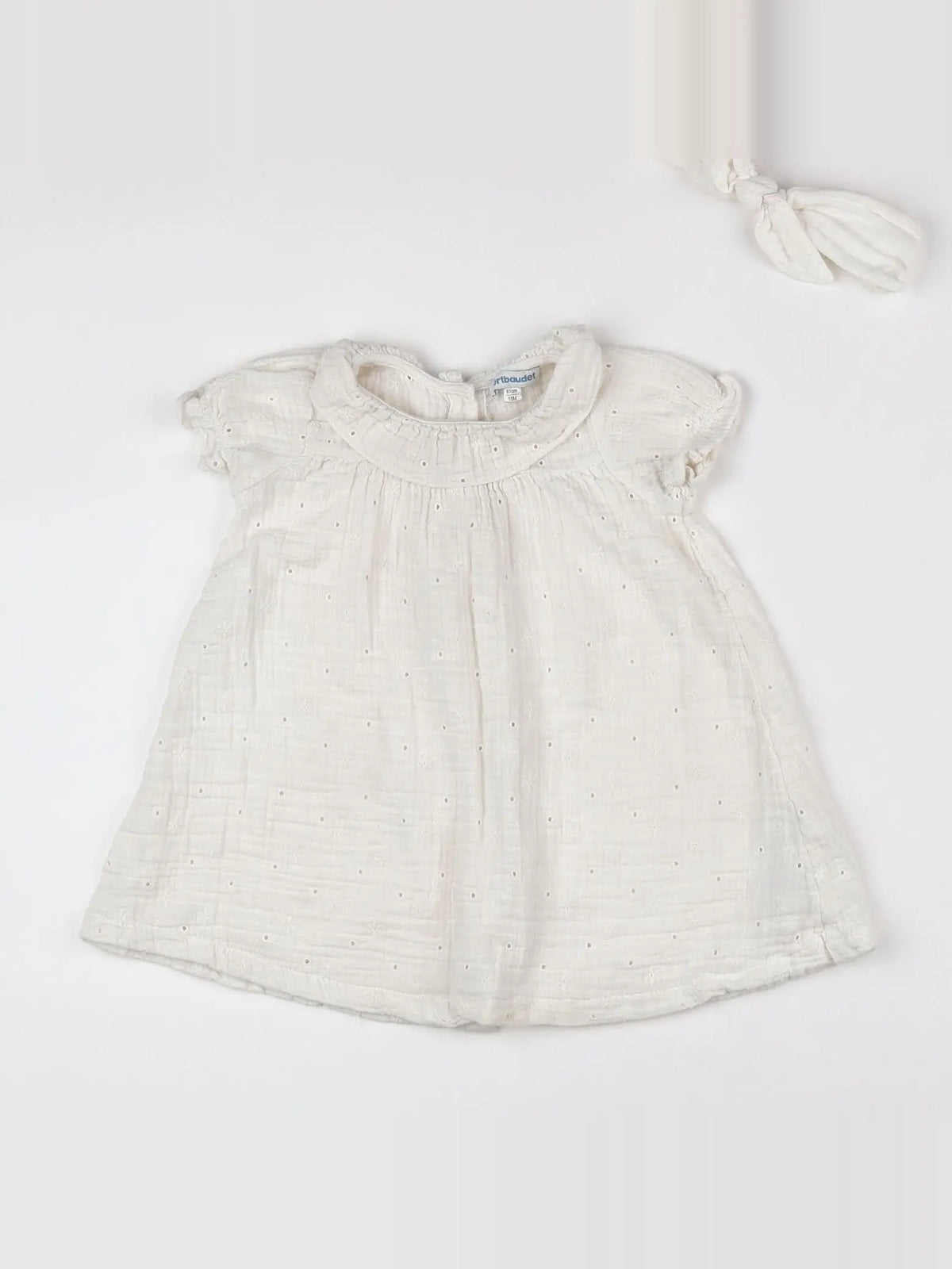 Vertbaudet - robe blanc - 18 mois