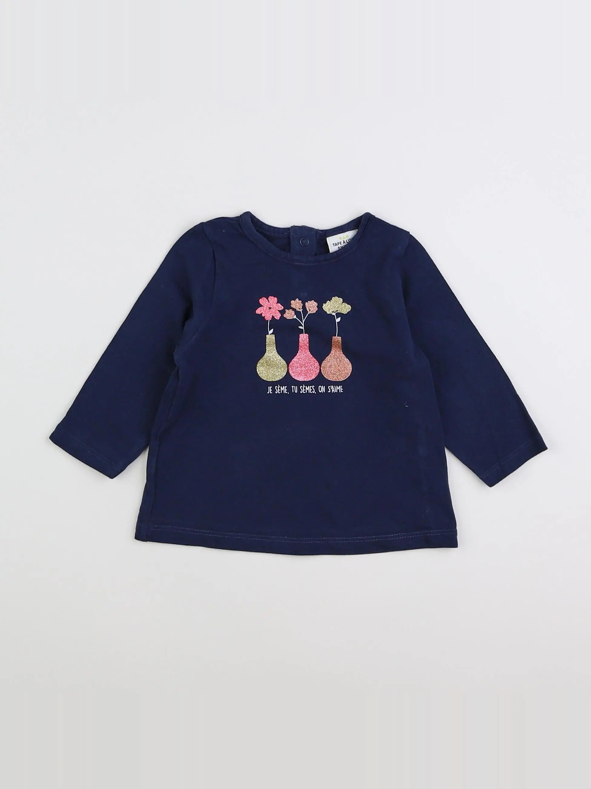 Tape à l'oeil - tee-shirt bleu - 9 mois