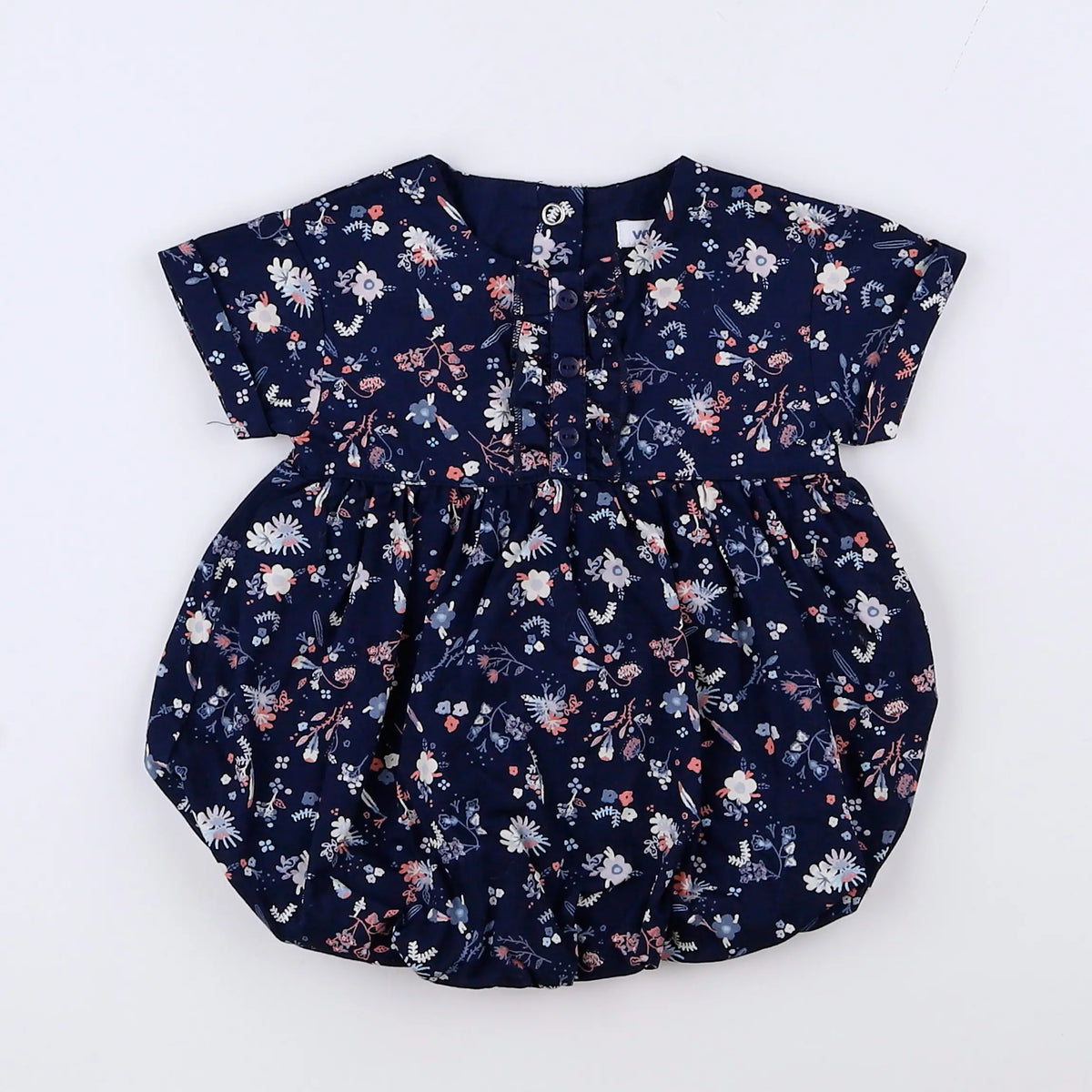 Vertbaudet - robe rose, bleu - 3 mois