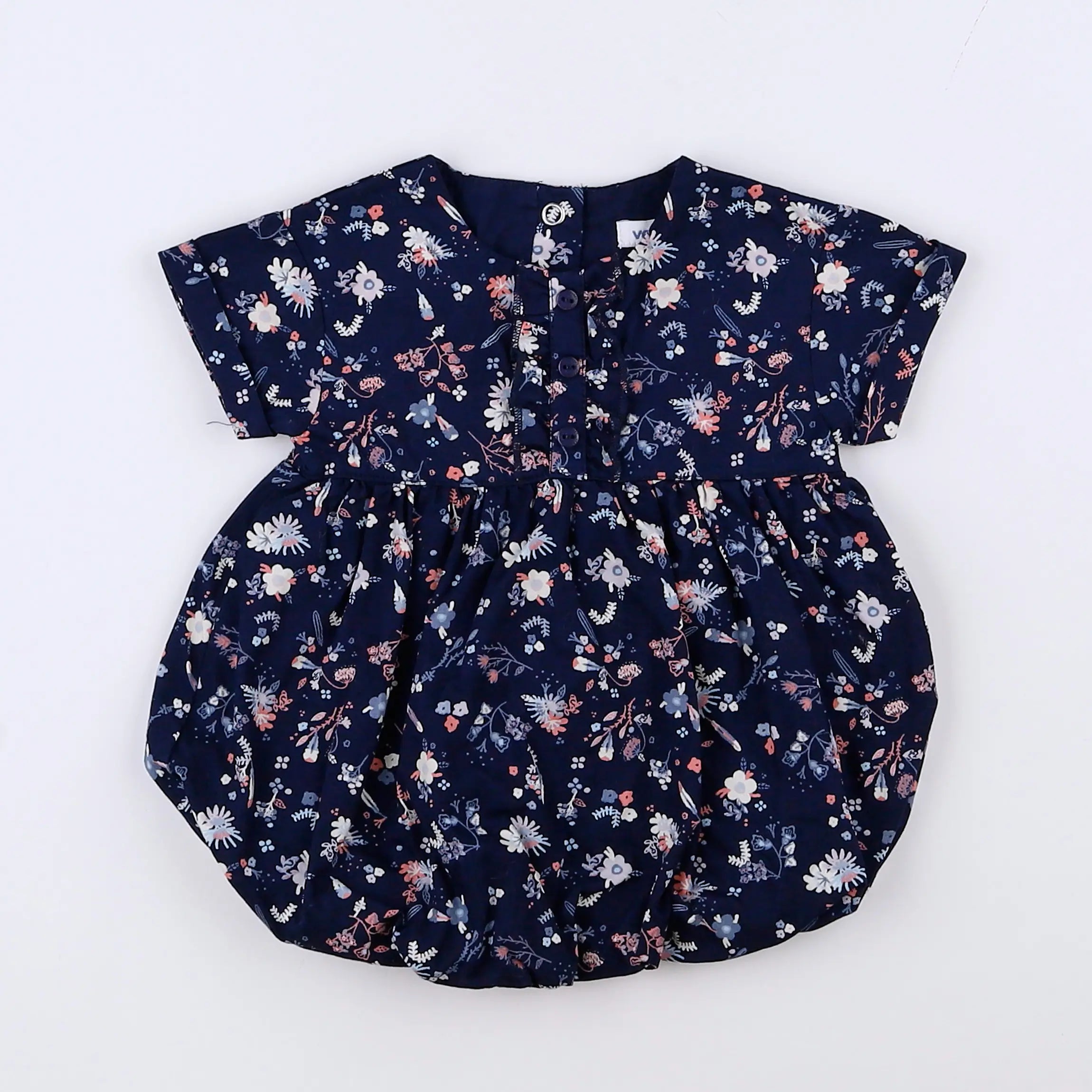 Vertbaudet - robe rose, bleu - 3 mois