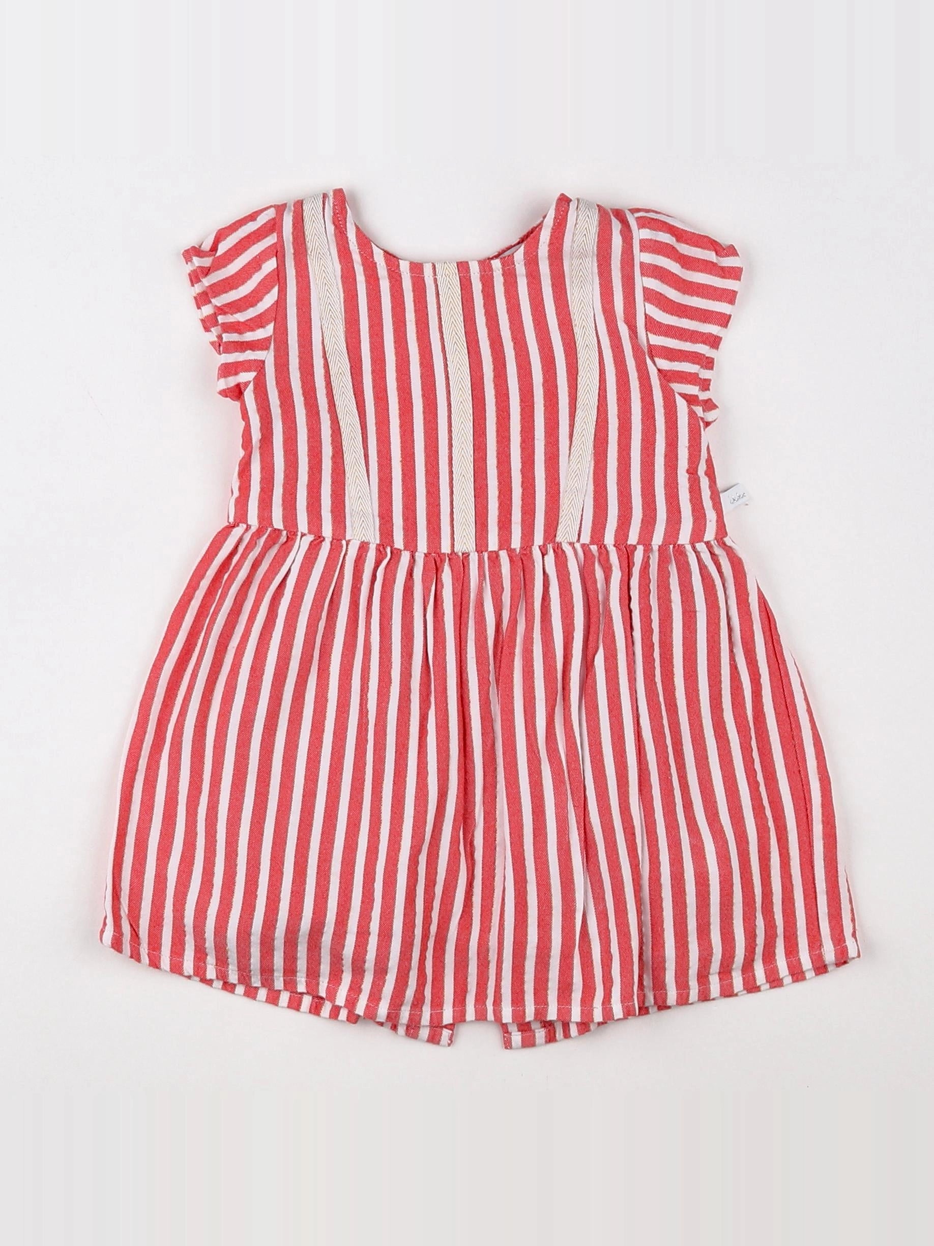 IKKS - robe rouge, blanc, or - 12 mois