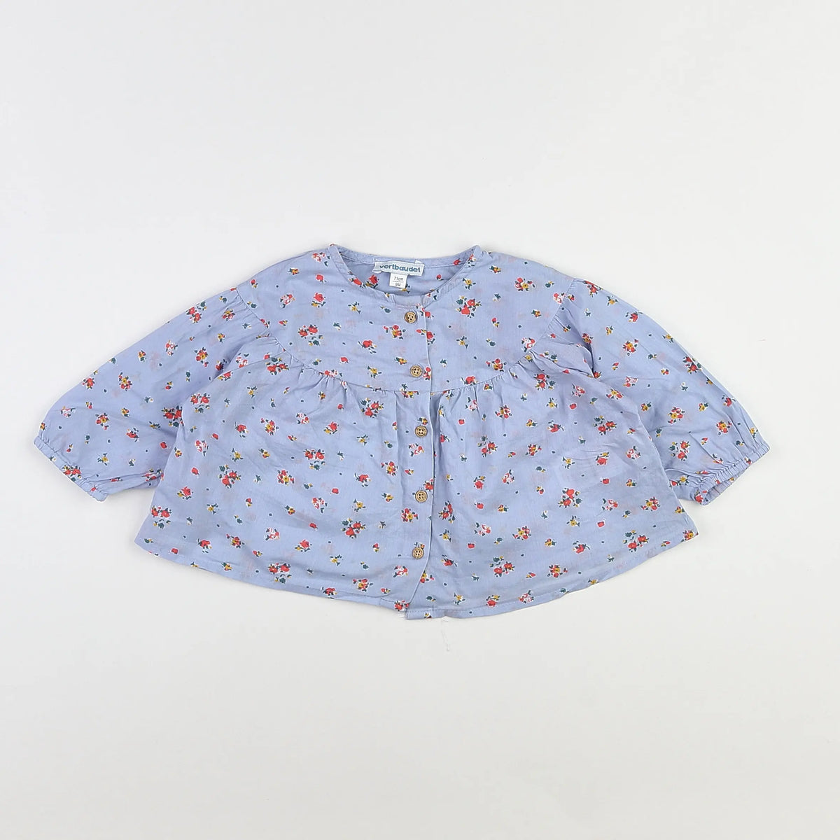 Vertbaudet - blouse bleu - 9 mois
