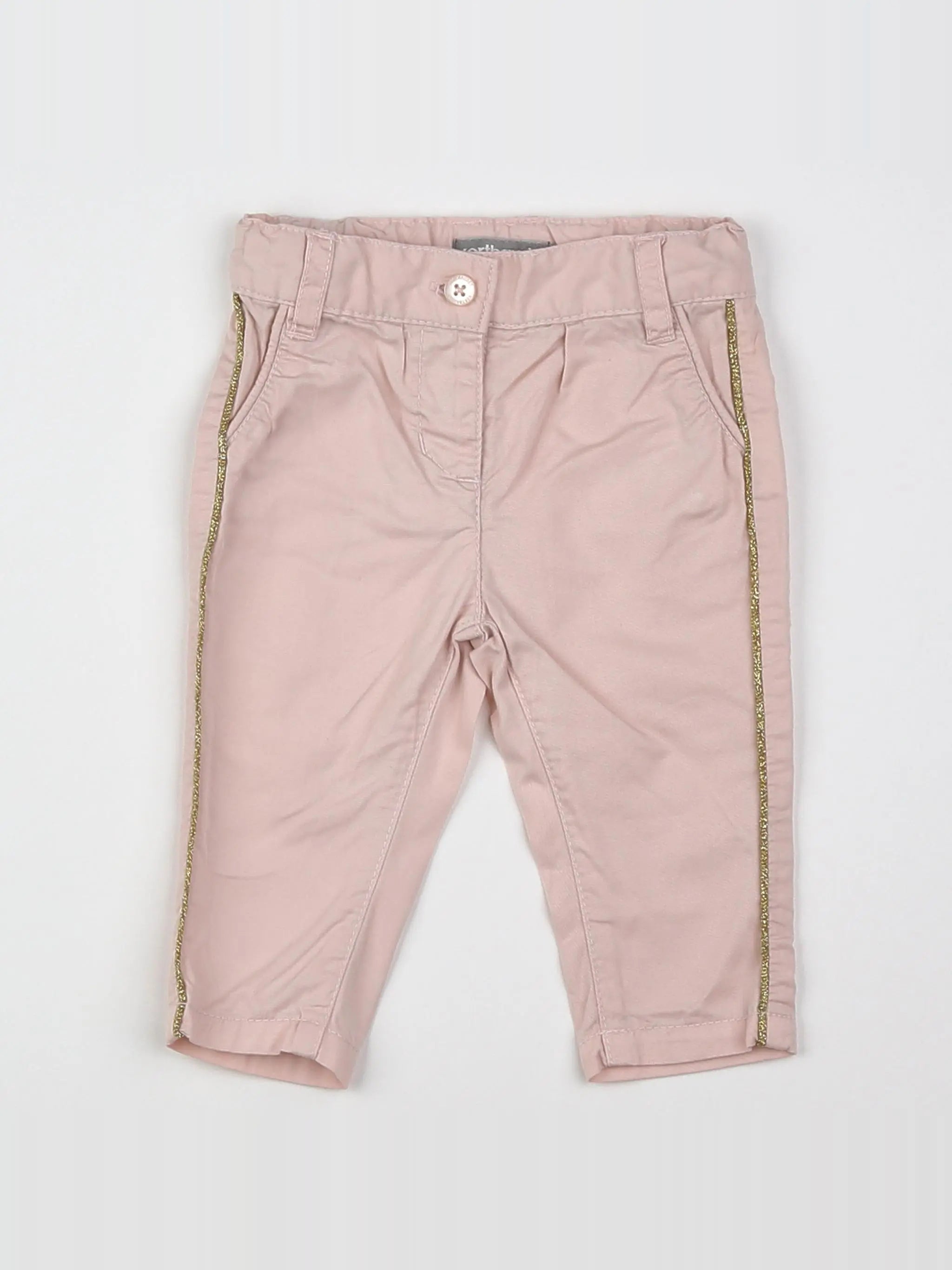 Vertbaudet - pantalon rose - 6 mois