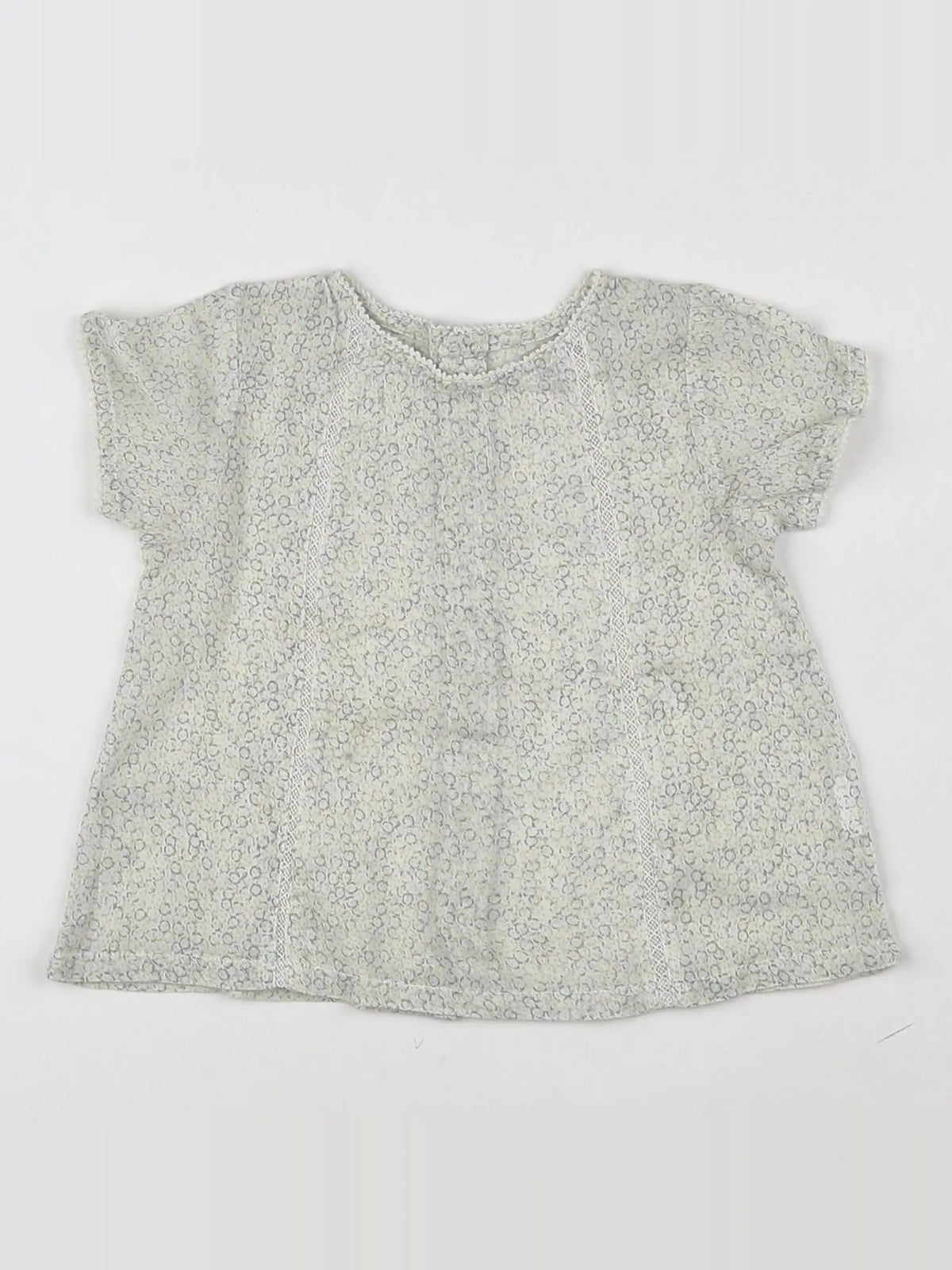 Boutchou - blouse blanc, gris - 6 mois