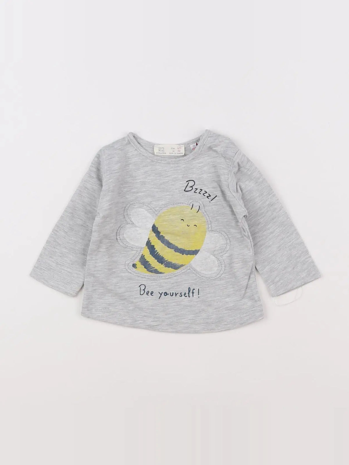 Zara - tee-shirt jaune, gris - 1/3 mois