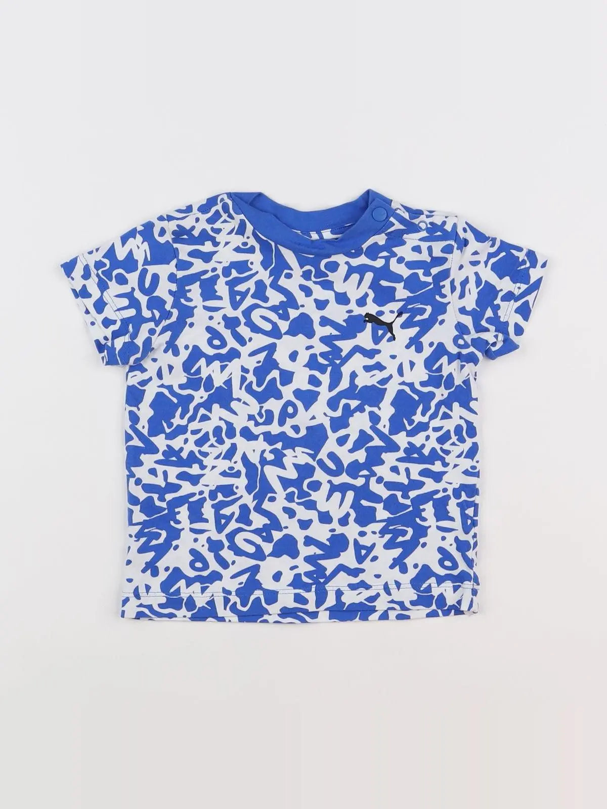 Puma - tee-shirt blanc, bleu - 6/9 mois