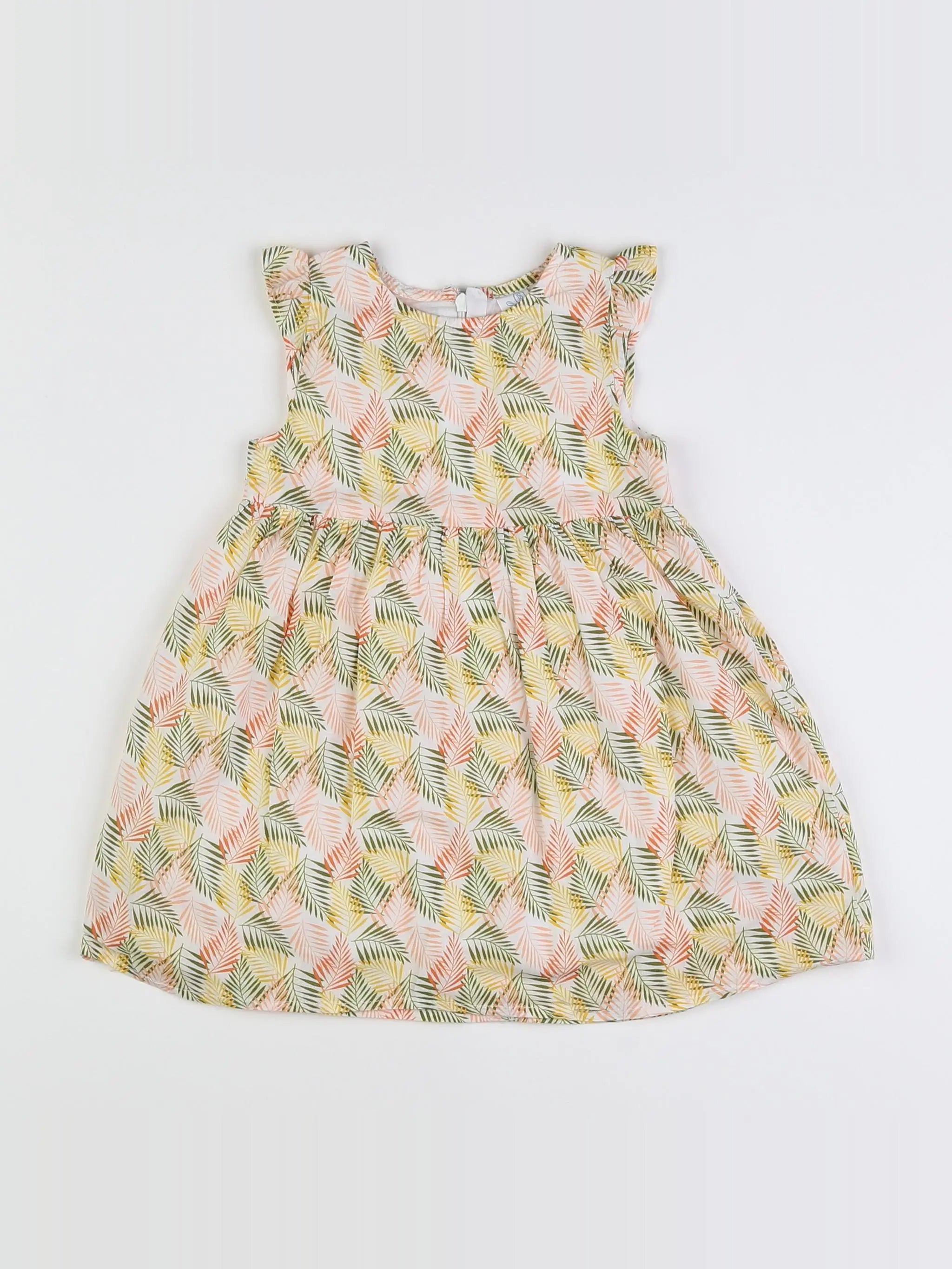 Boutchou - robe blanc, jaune - 18 mois