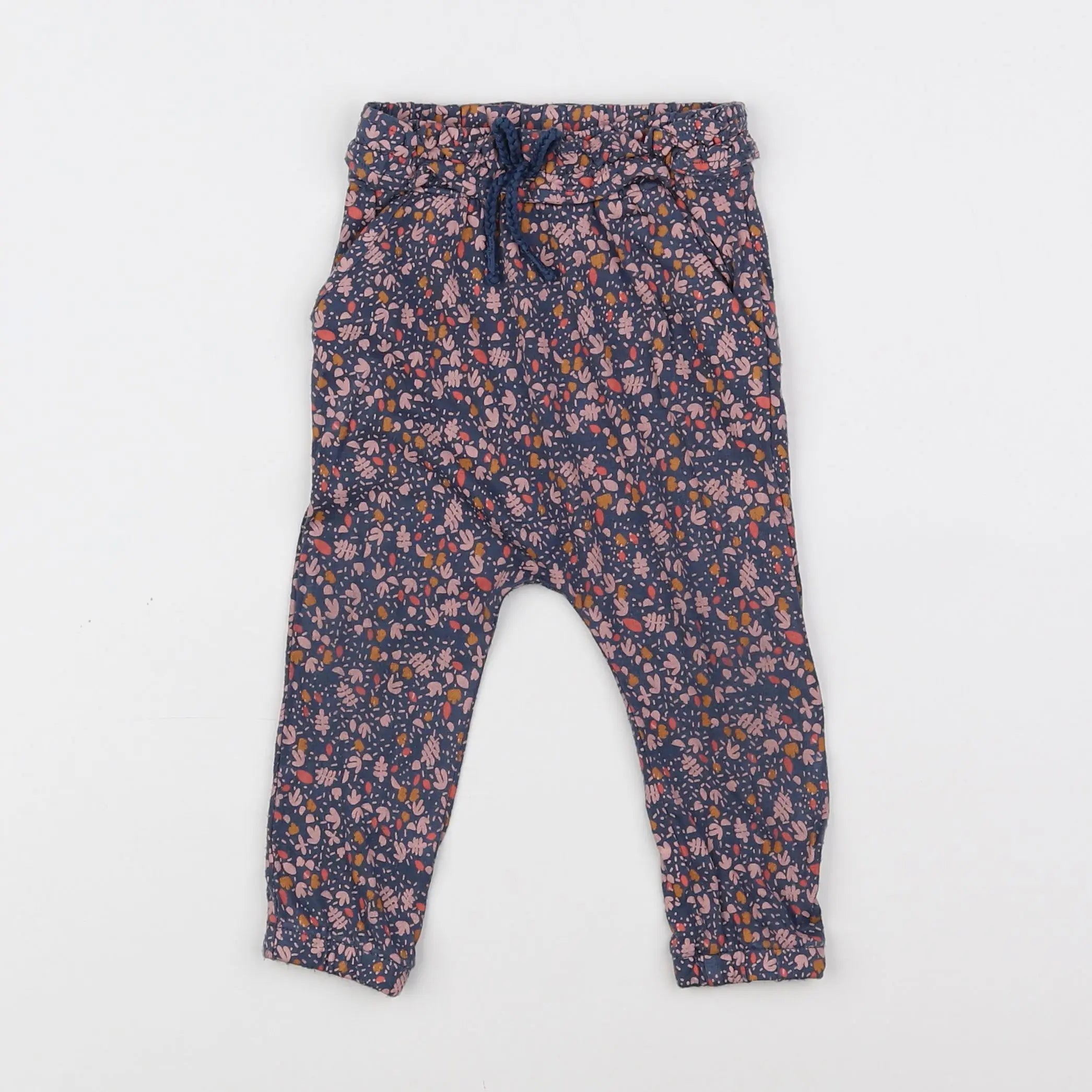 Vertbaudet - pantalon bleu - 12 mois