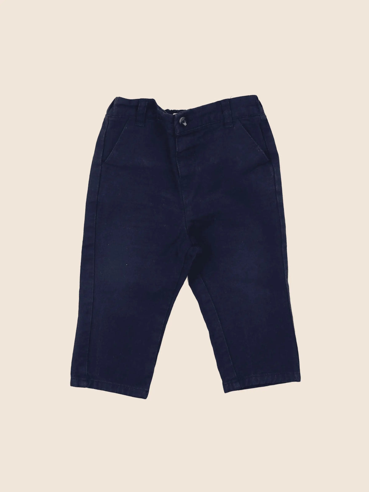 Vertbaudet - pantalon bleu - 12 mois