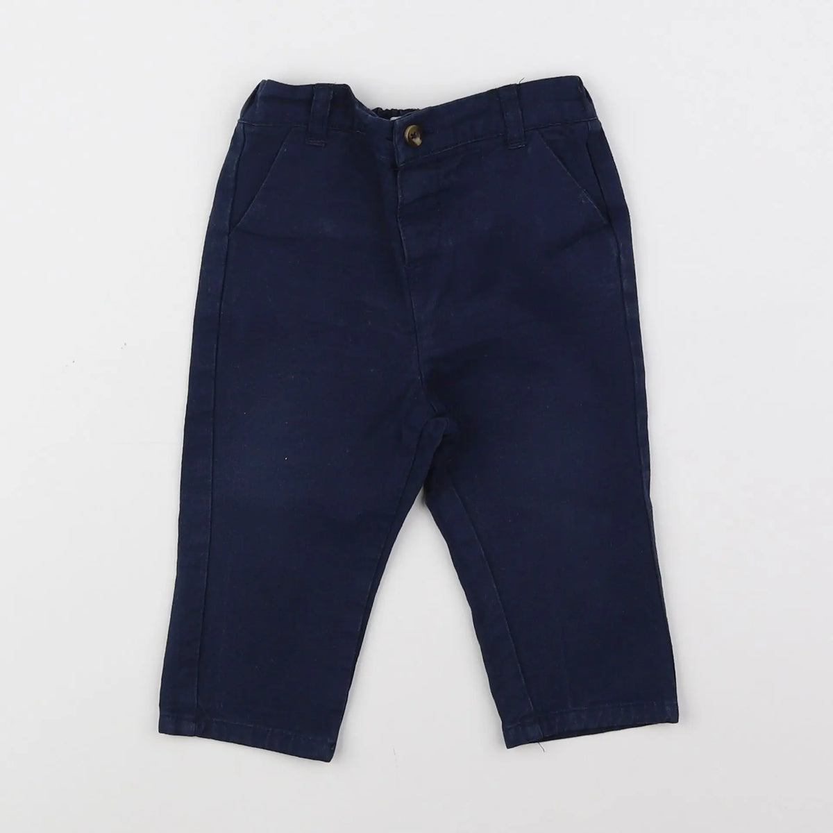Vertbaudet - pantalon bleu - 12 mois