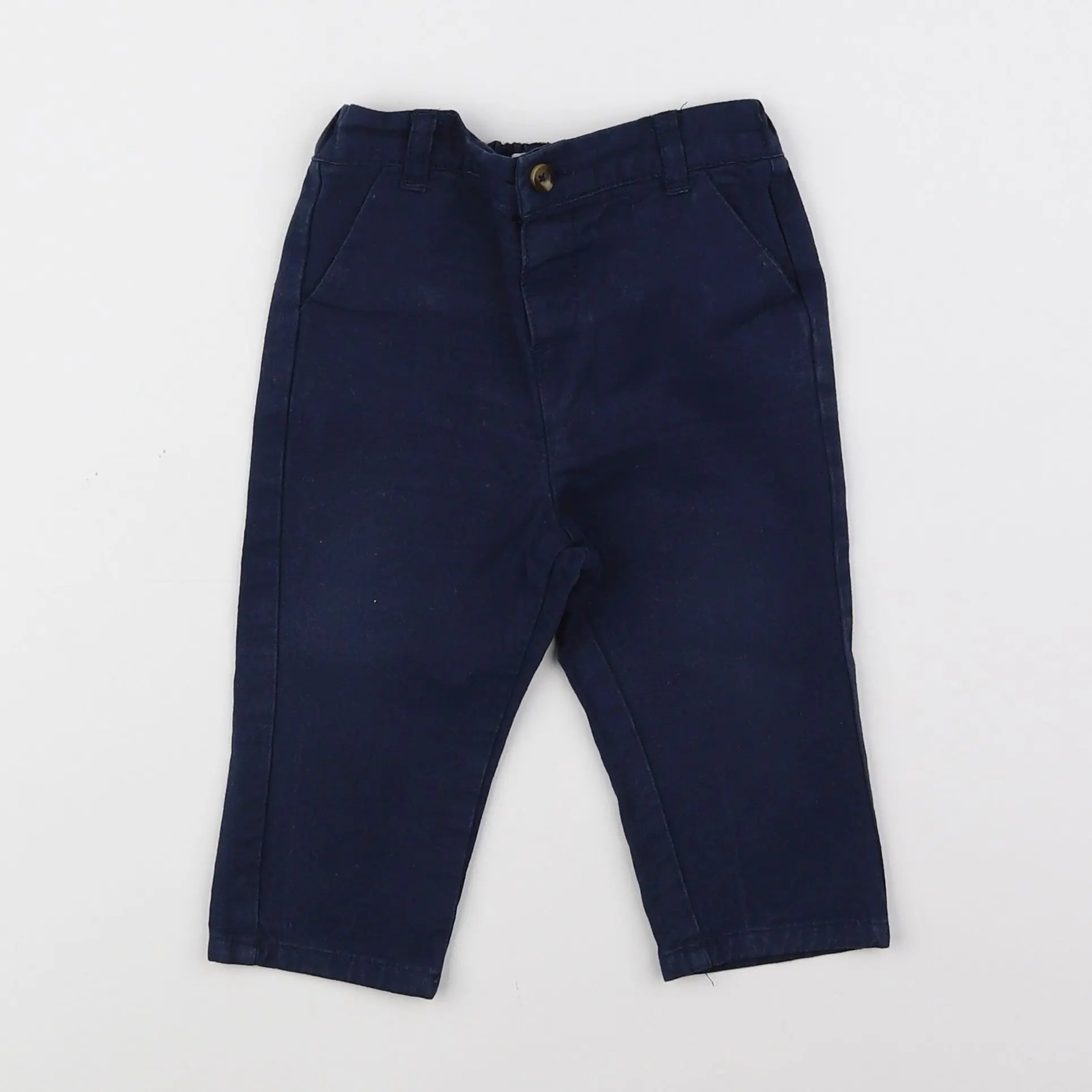Vertbaudet - pantalon bleu - 12 mois