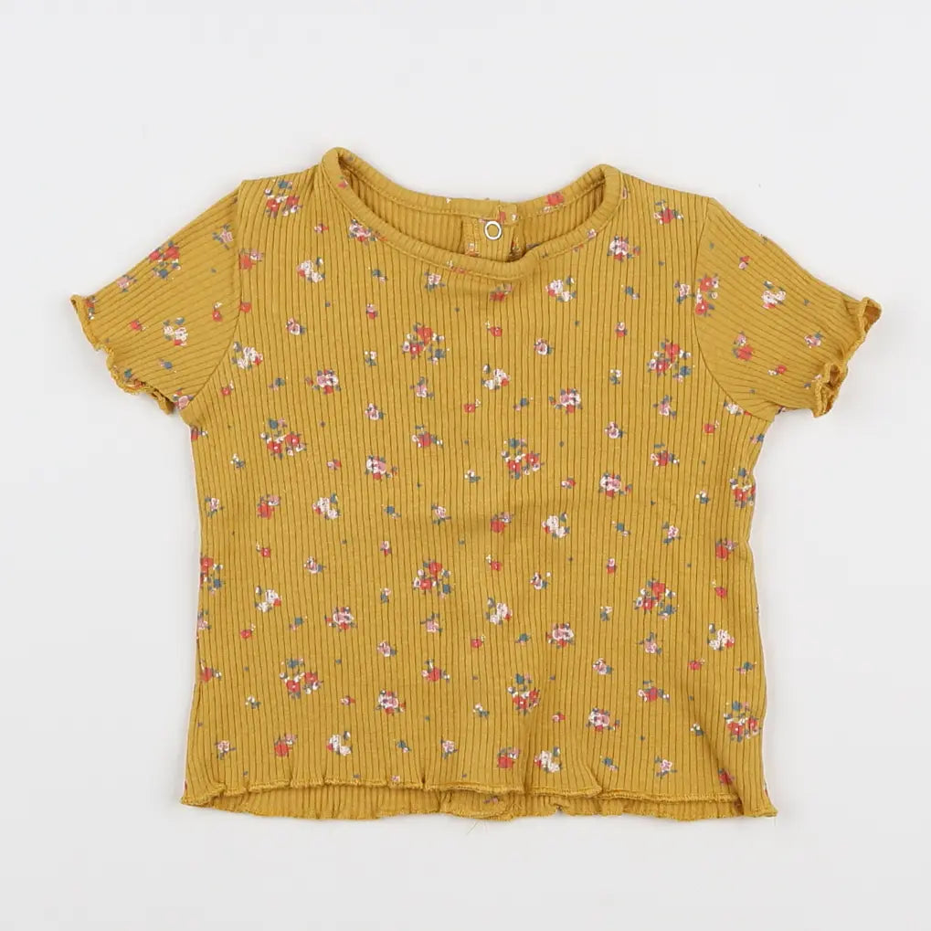 Vertbaudet - tee-shirt jaune - 6 mois