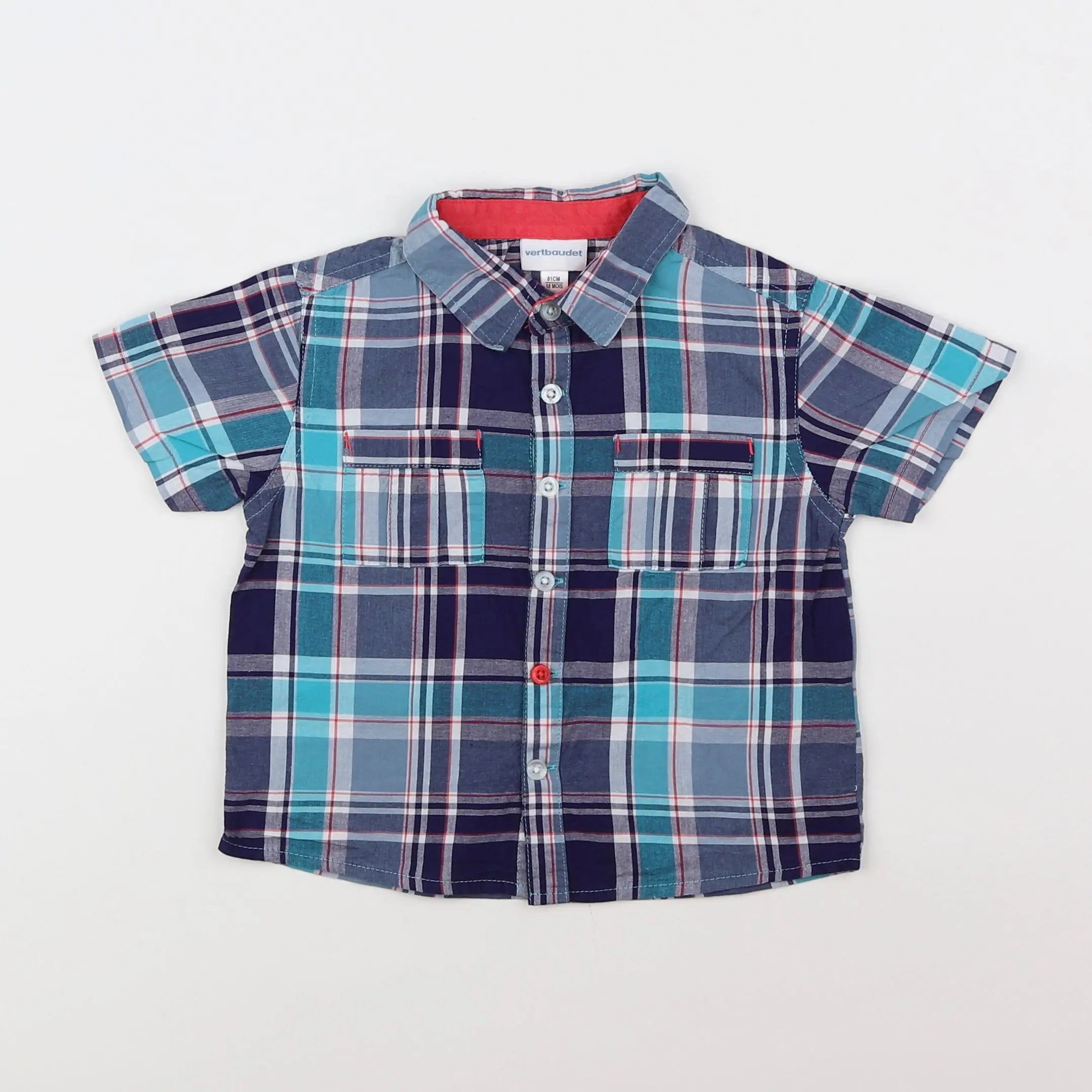 Vertbaudet - chemise bleu - 18 mois