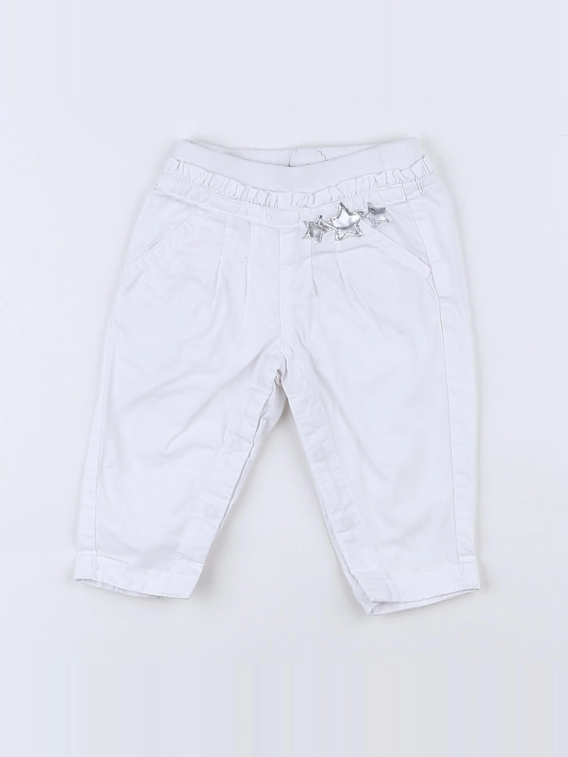 Tape à l'oeil - pantalon blanc - 6 mois