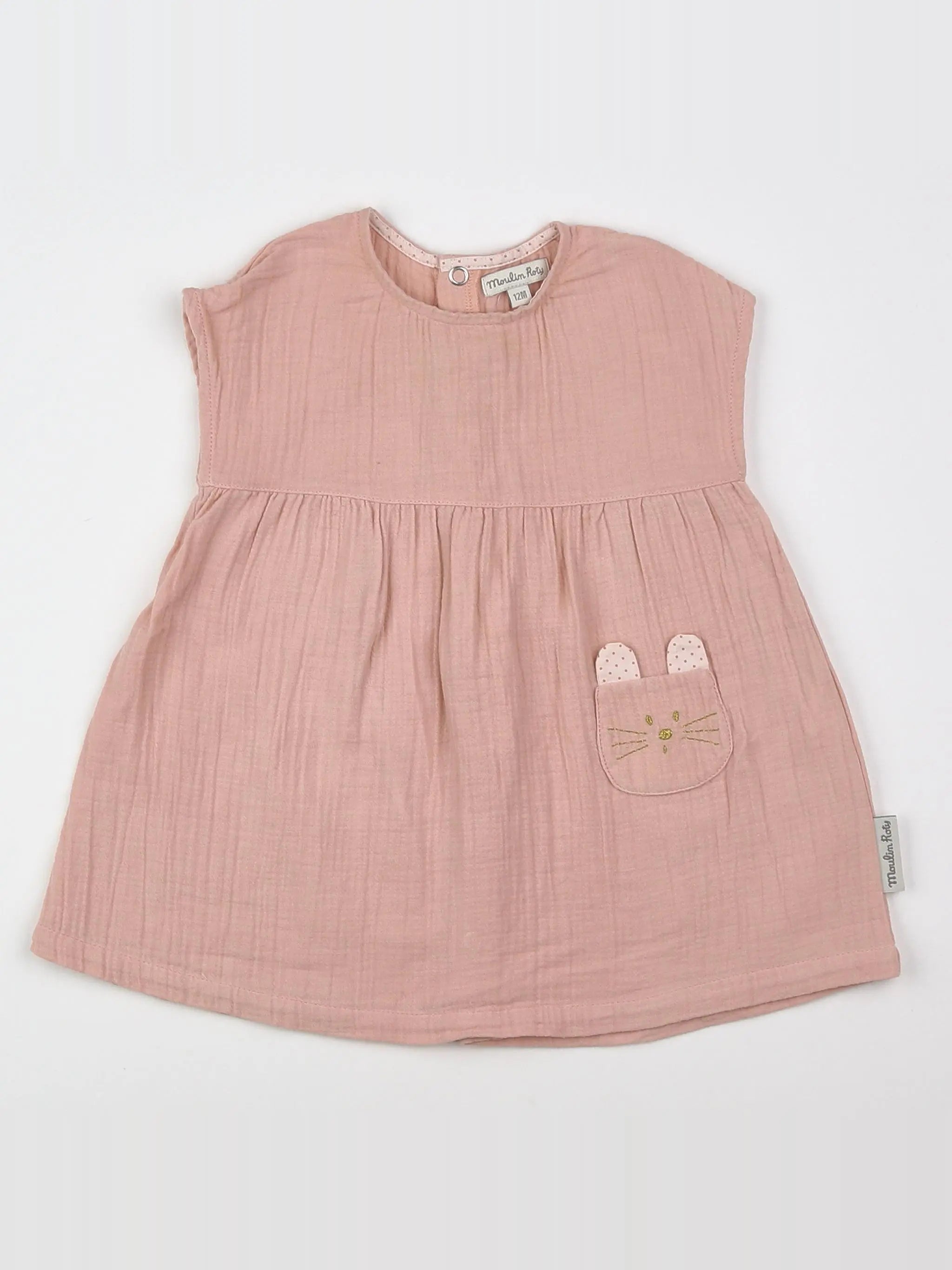 Moulin Roty - robe rose - 12 mois