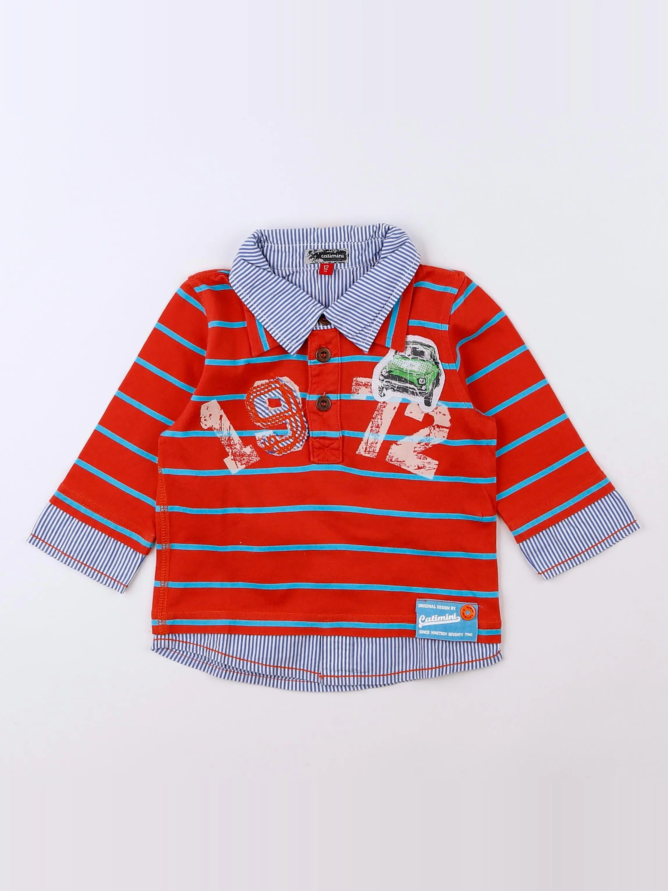 Catimini - chemise multicolore - 12 mois