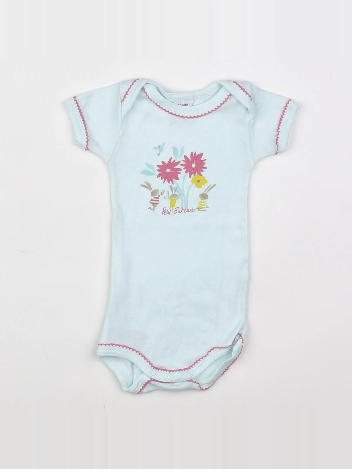 Petit Bateau - body bleu - 3 mois