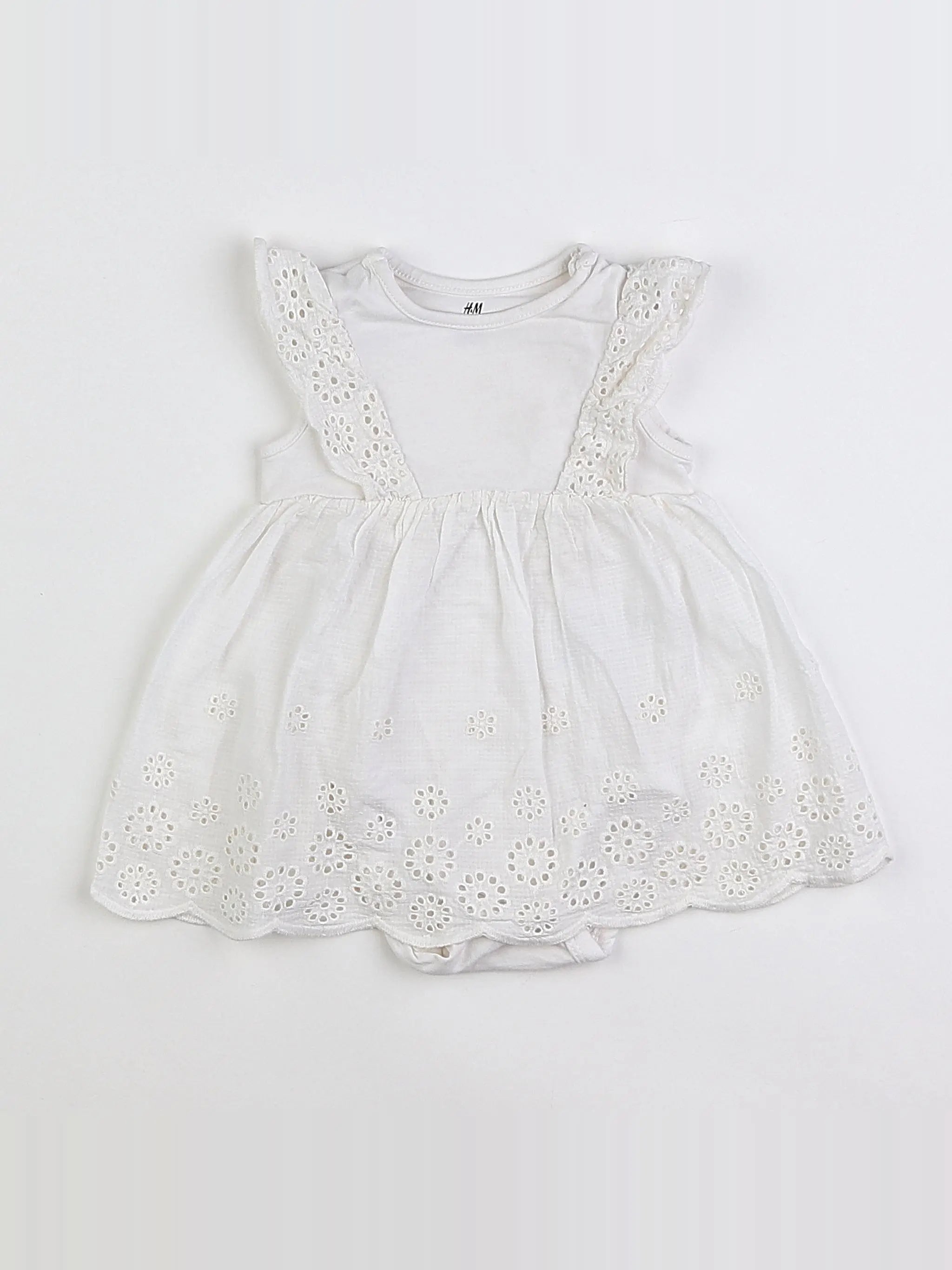 H&M - body robe blanc - 3 mois