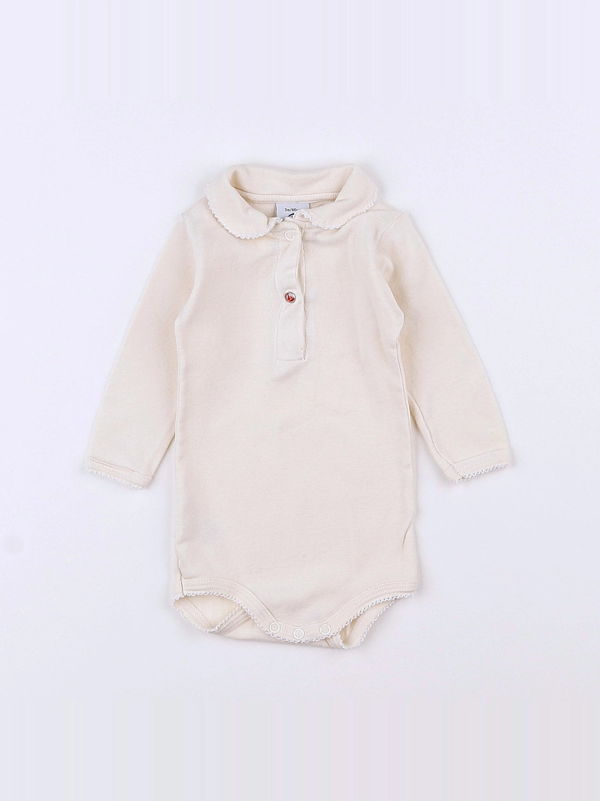 Petit Bateau - body vetement beige - 3 mois