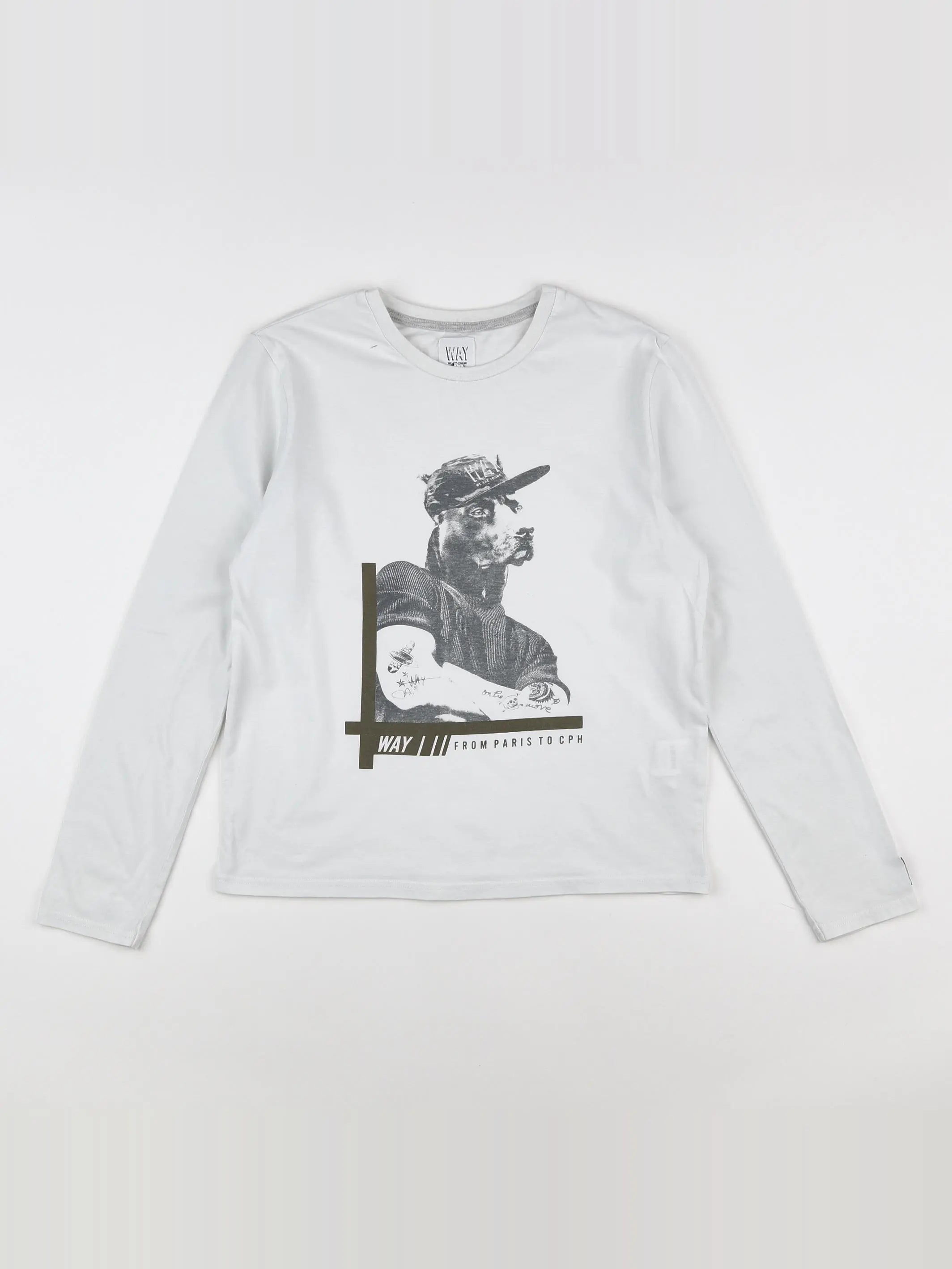 IKKS - tee-shirt blanc, multicolore - 10 ans