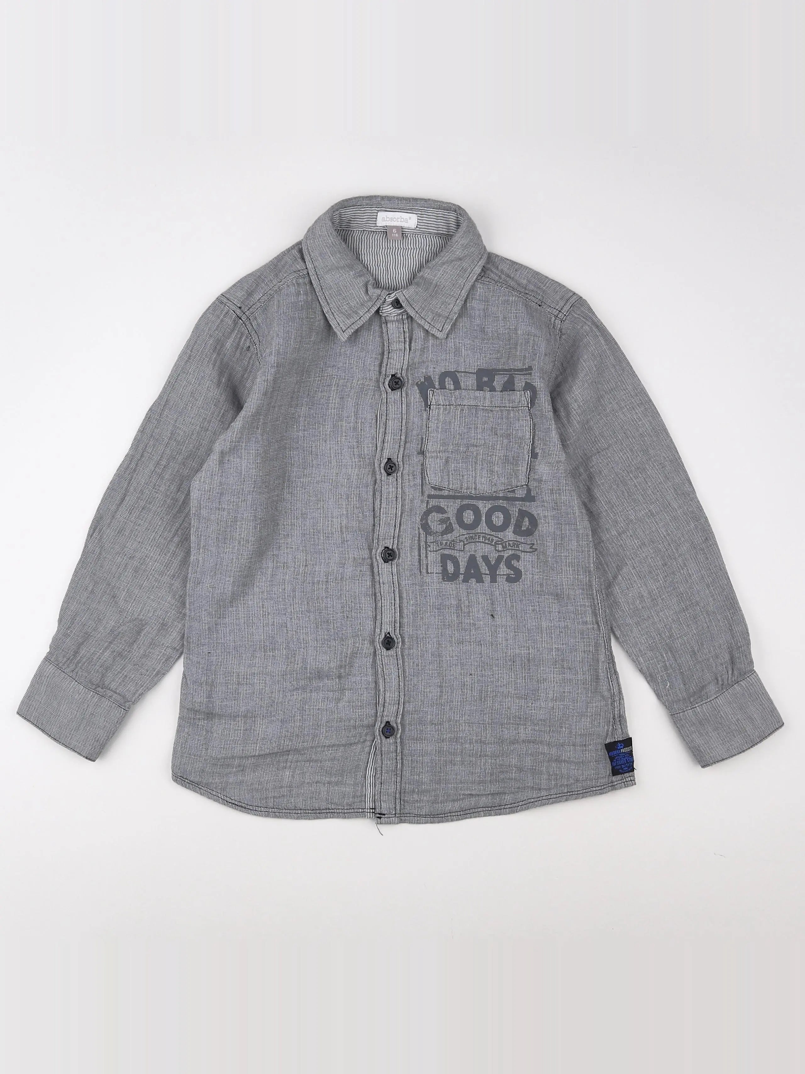 Absorba - chemise gris - 6 ans