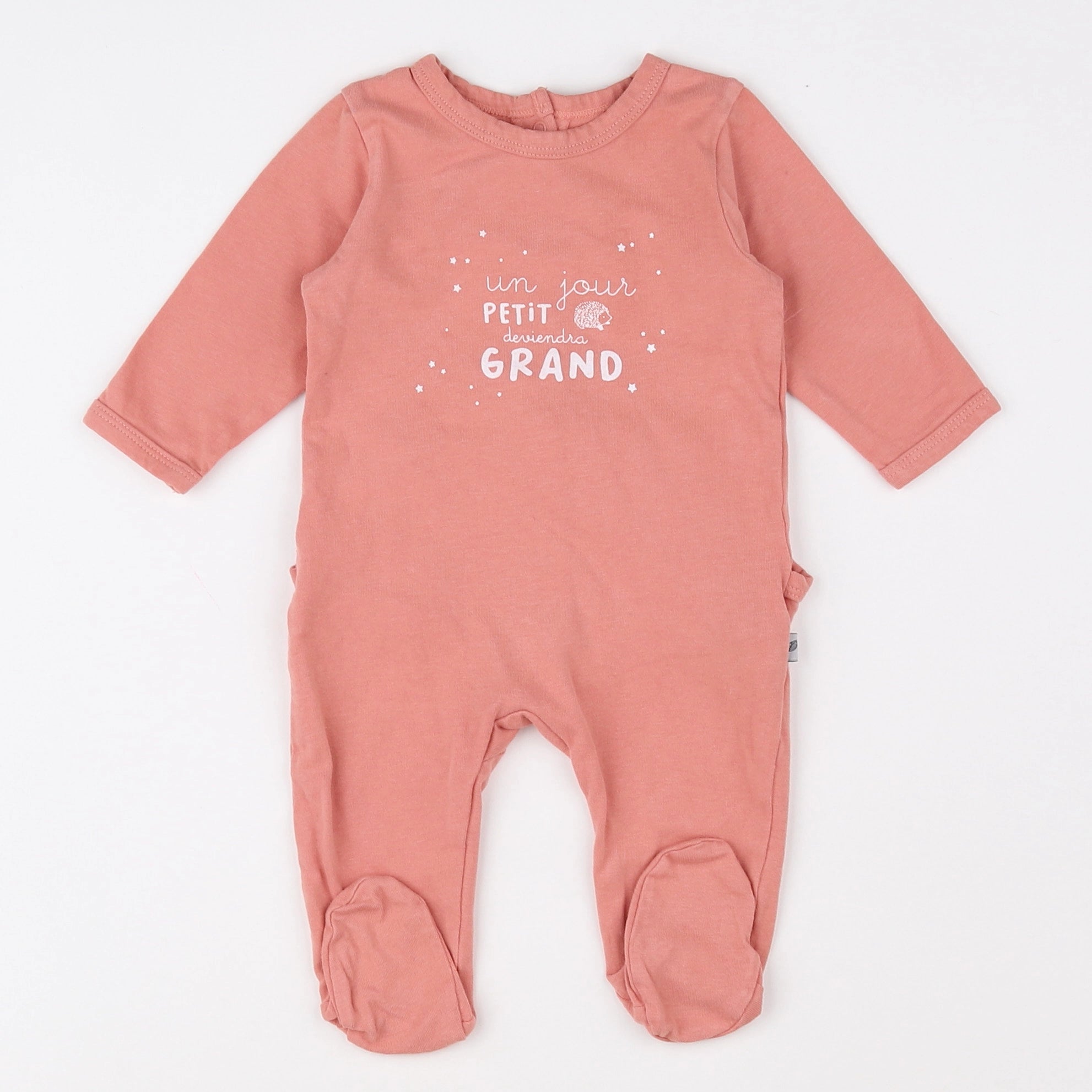 Vertbaudet - pyjama coton rose - 3 mois