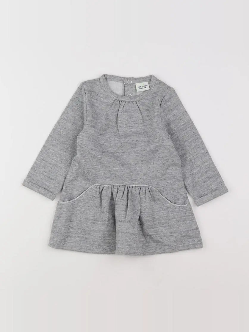 Tape à l'oeil - robe gris, argent - 12 mois