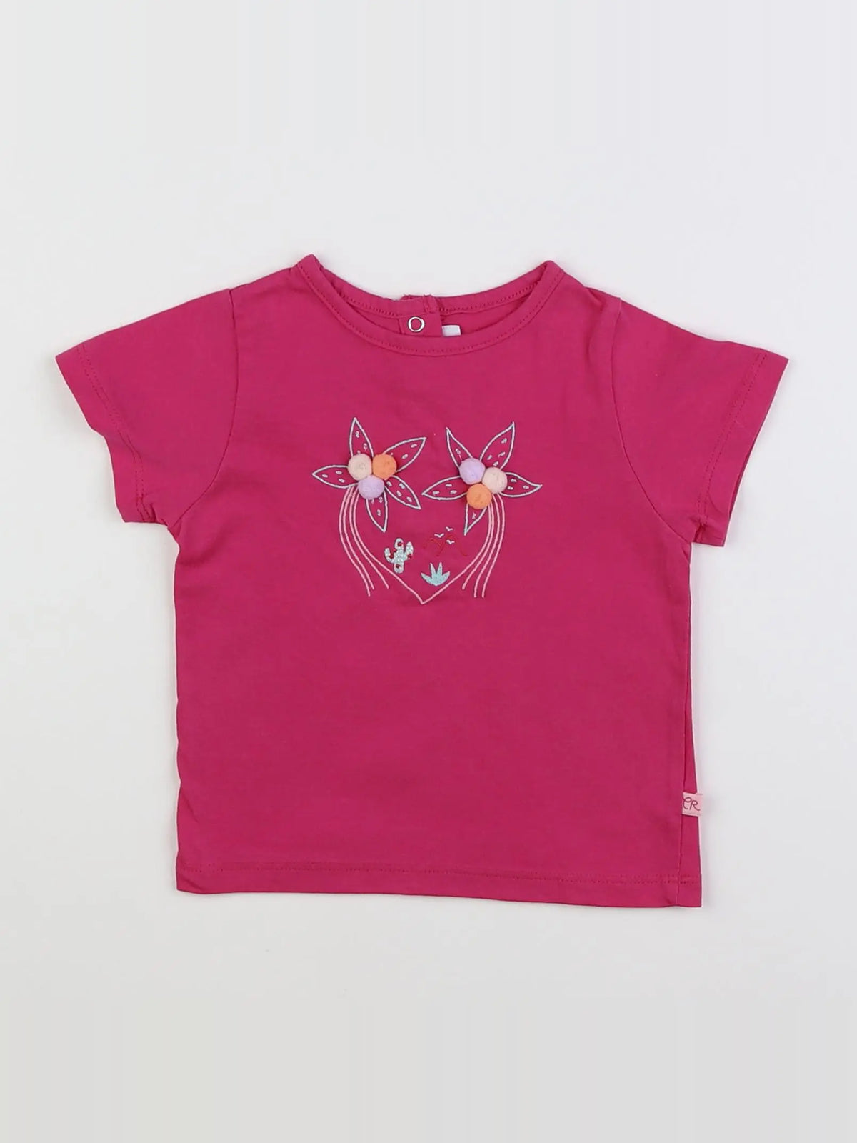 Cadet Rousselle - tee-shirt rose - 12 mois