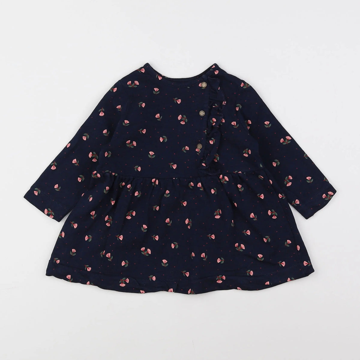 Vertbaudet - robe bleu - 12 mois