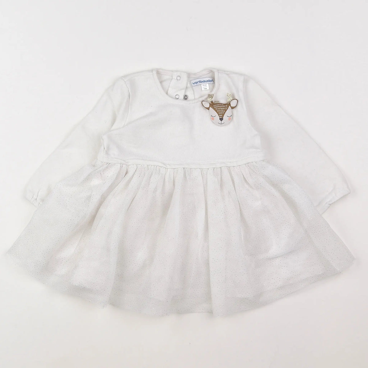 Vertbaudet - robe blanc - 18 mois