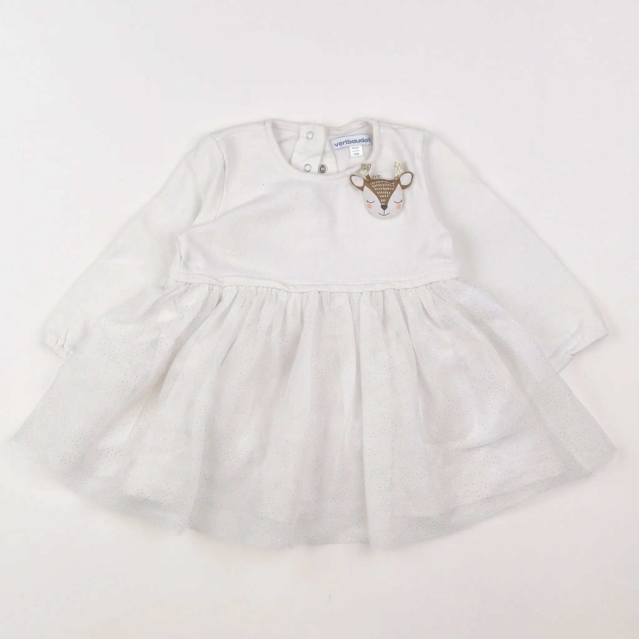 Vertbaudet - robe blanc - 18 mois