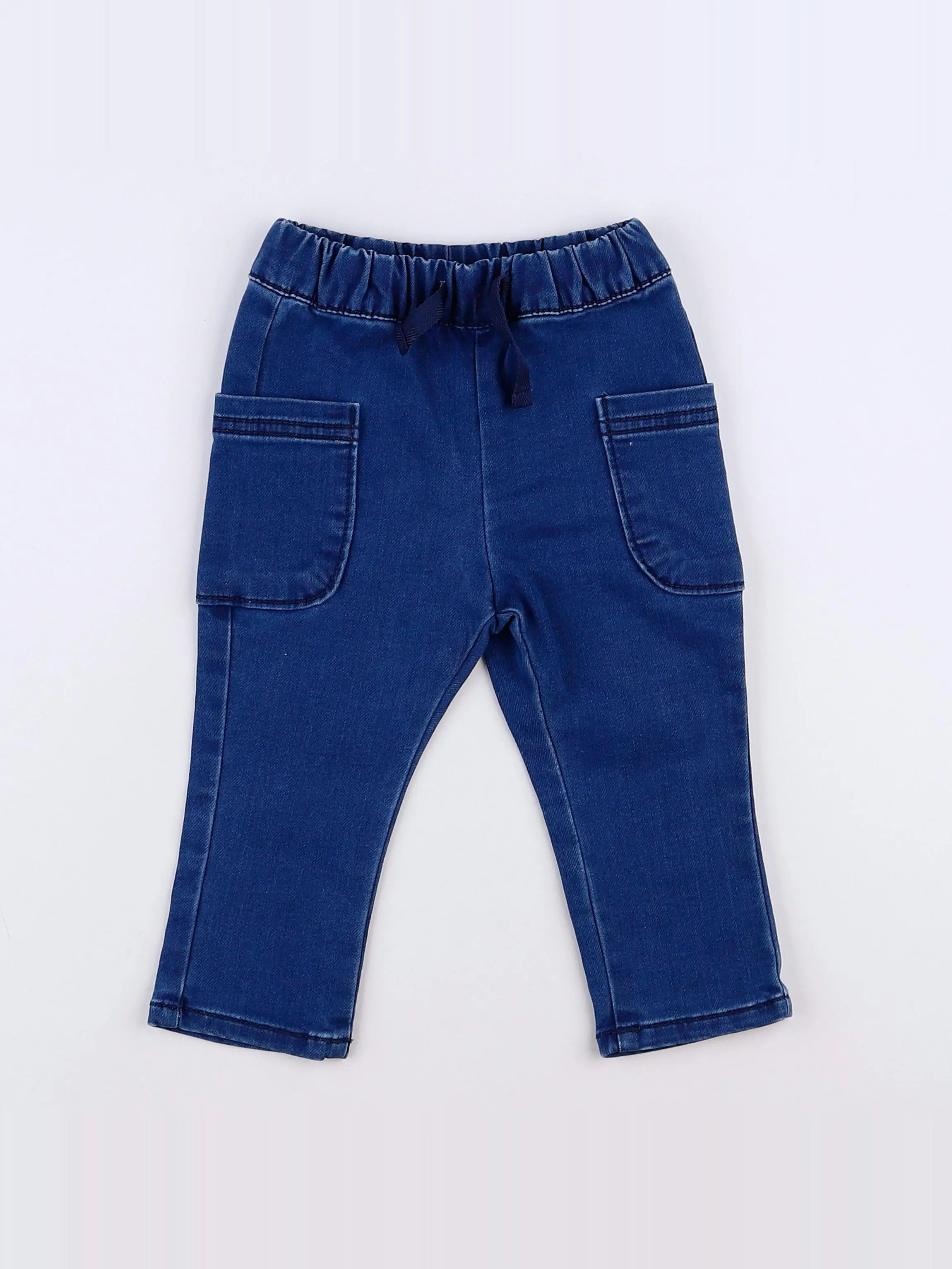 Vertbaudet - pantalon bleu - 9 mois