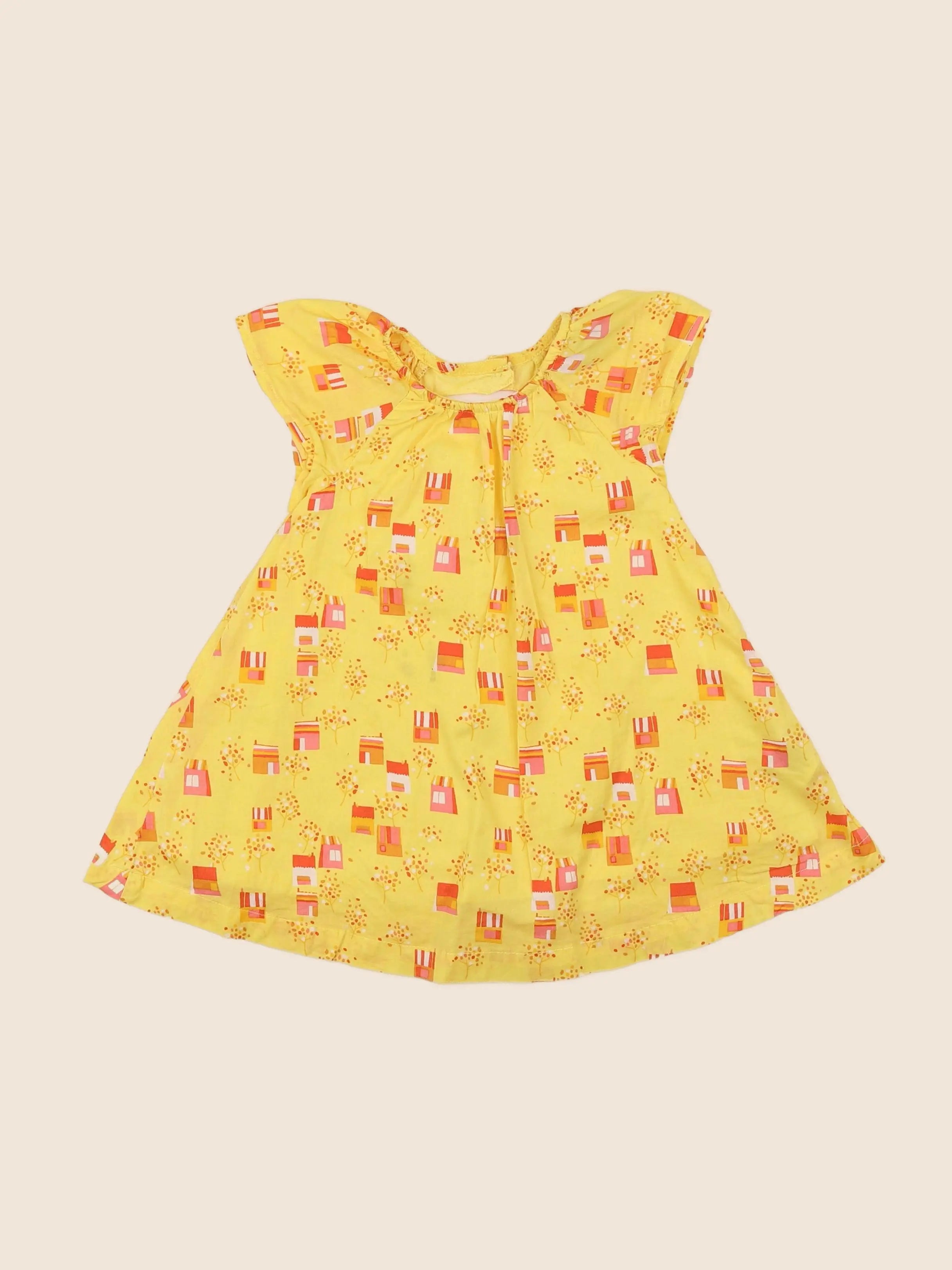 Vertbaudet - robe jaune - 3/6 mois