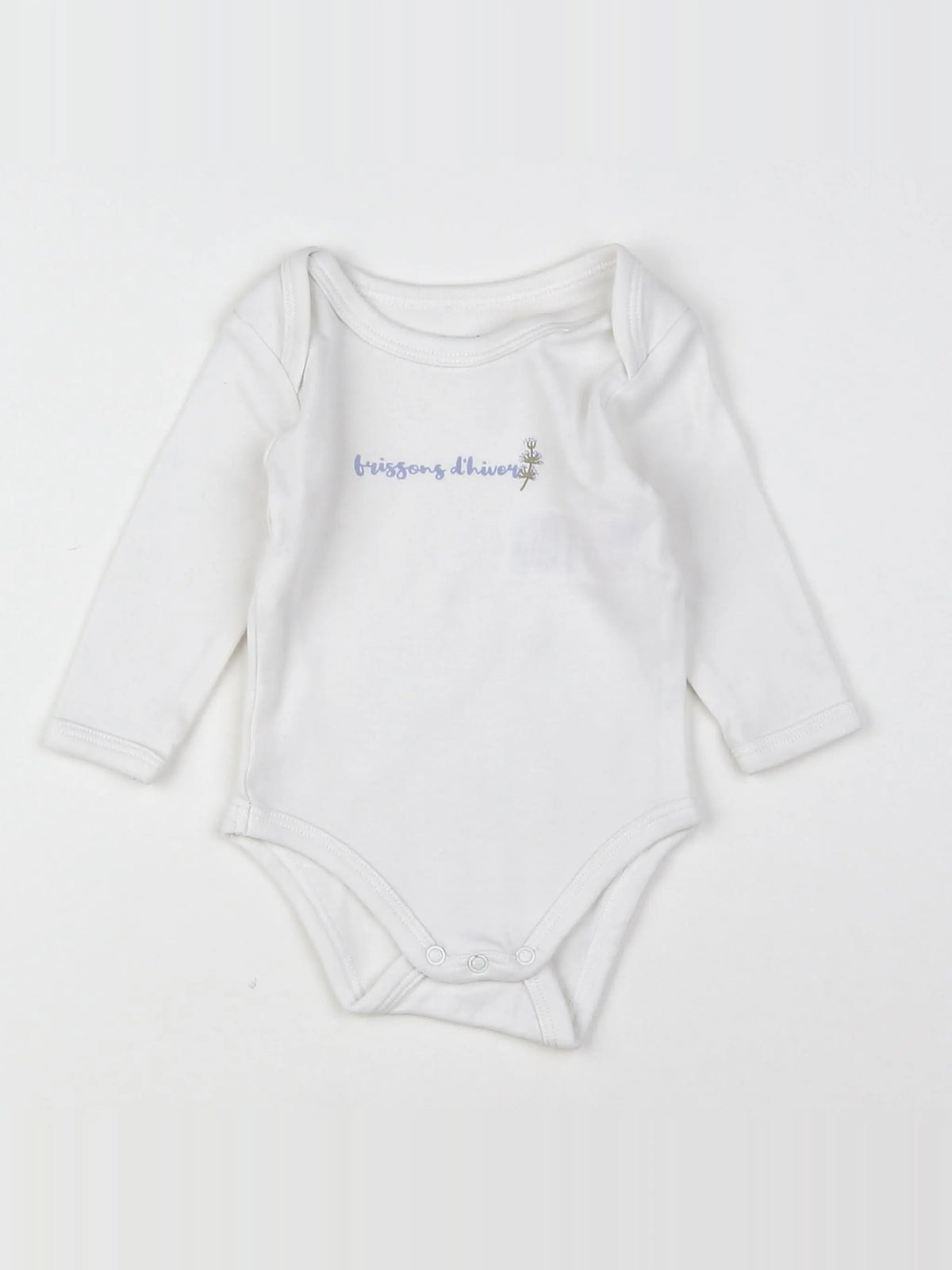 Vertbaudet - body blanc, rose - 3 mois