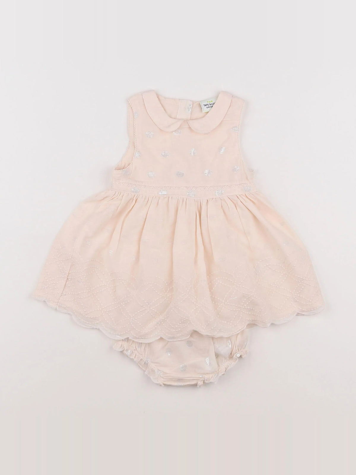 Tape à l'oeil - robe beige, argent - 6 mois