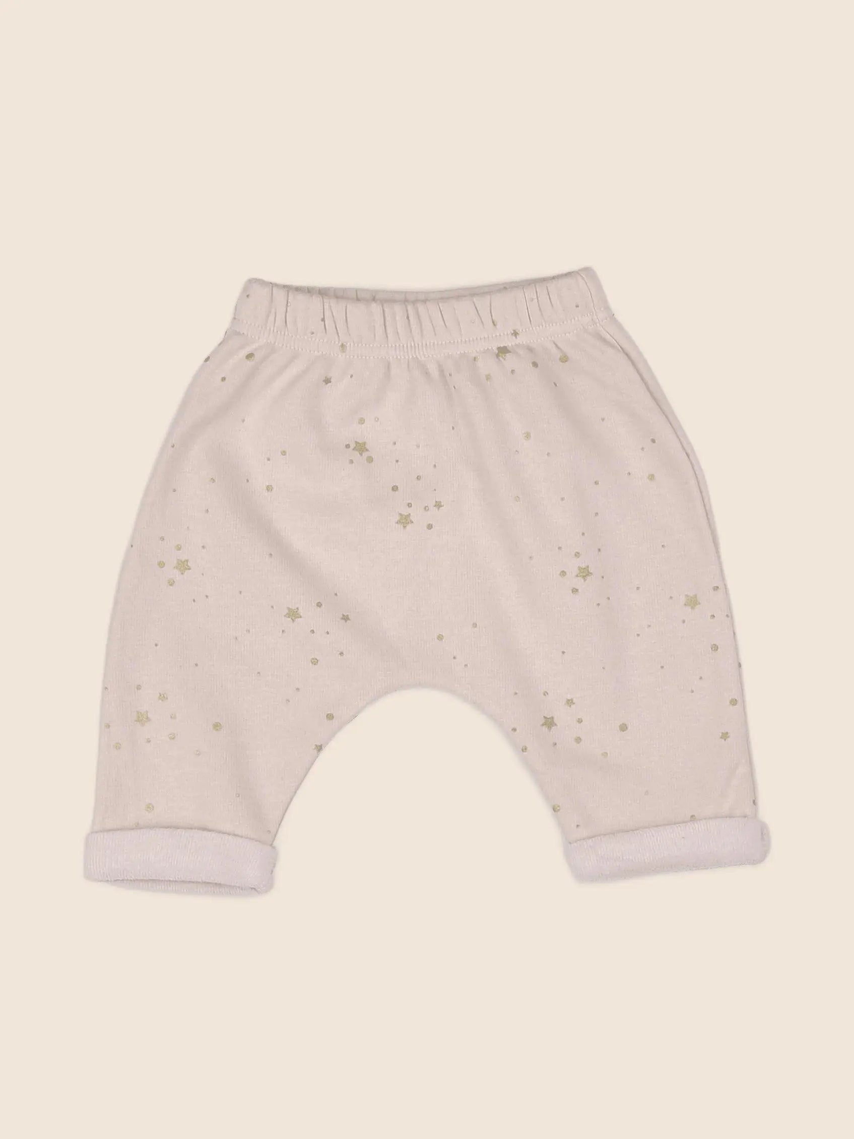 Vertbaudet - sarouel rose, or - 3 mois