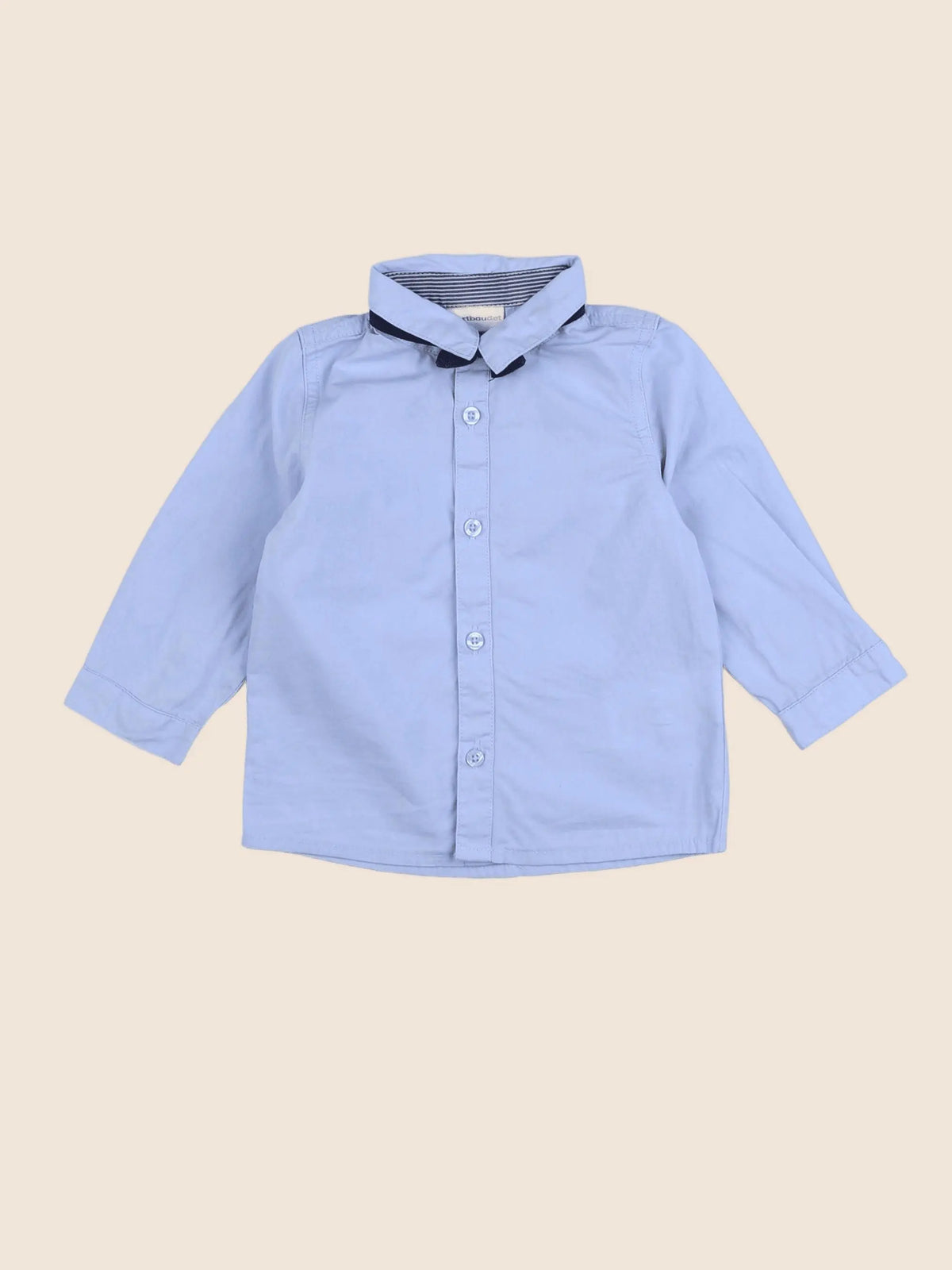 Vertbaudet - chemise bleu - 12 mois
