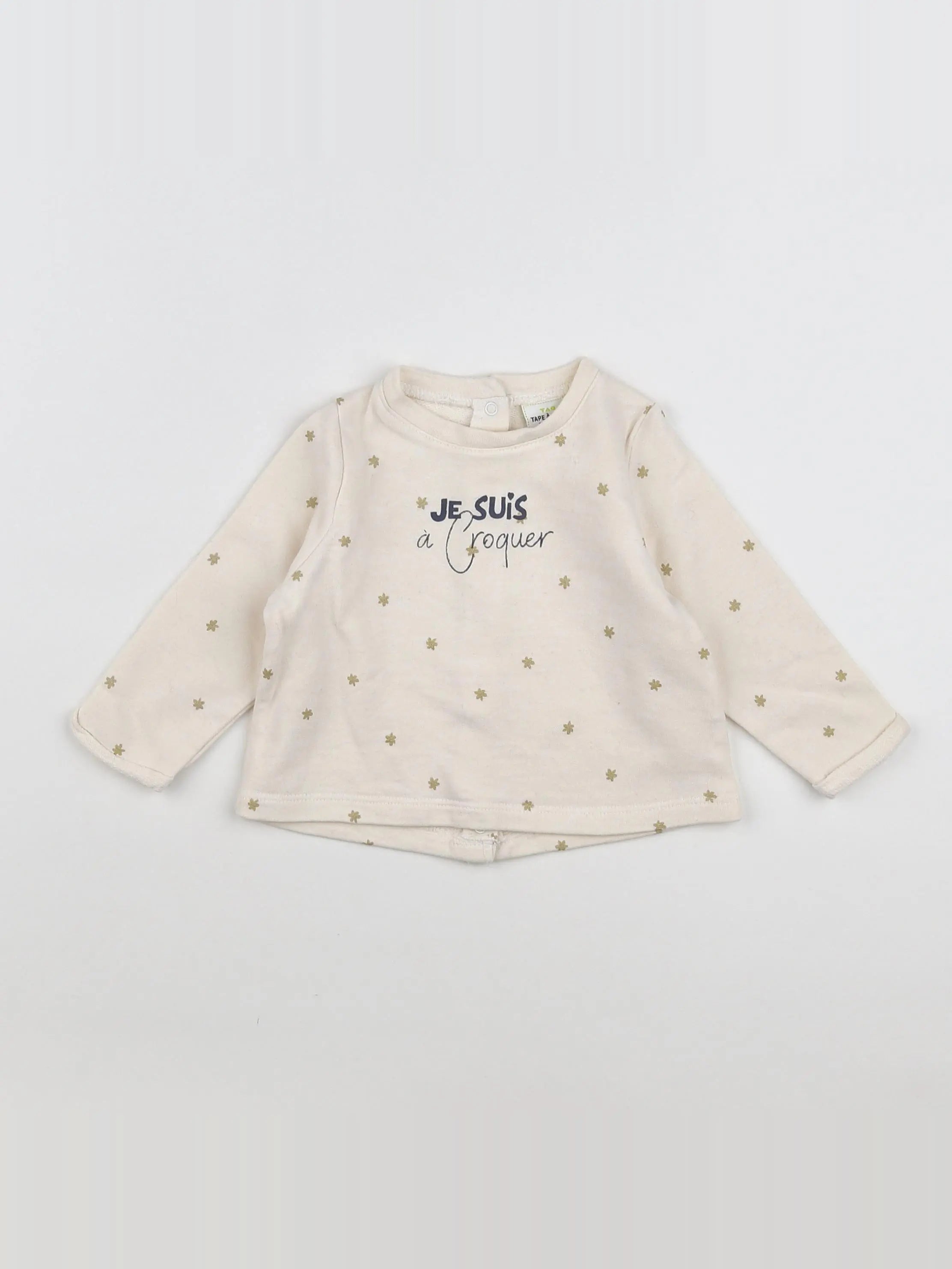 Tape à l'oeil - sweat beige, or - 6 mois