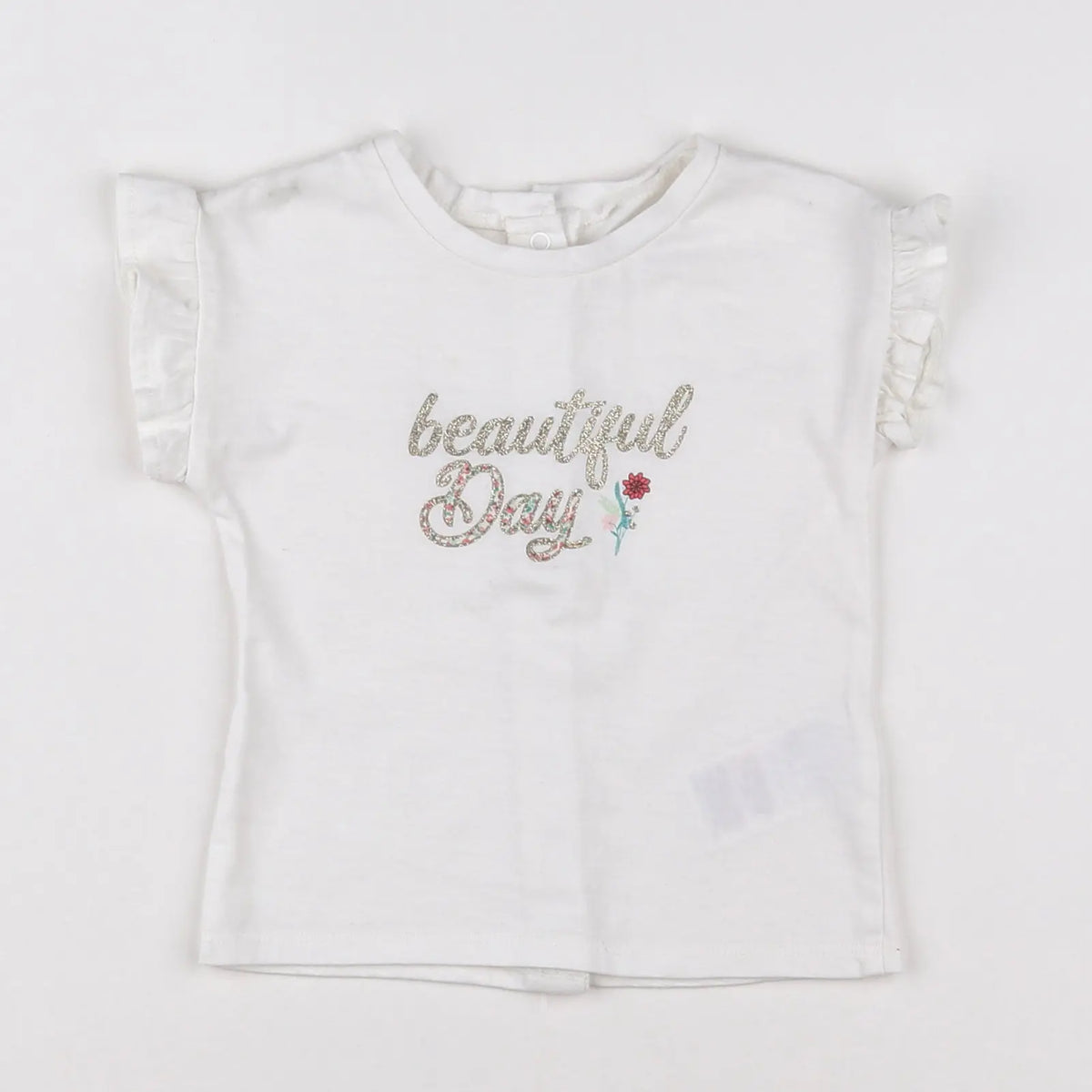 Vertbaudet - tee-shirt blanc - 9 mois